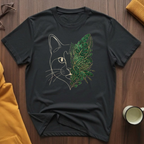 Tropical Leaves Cat T-Shirt
