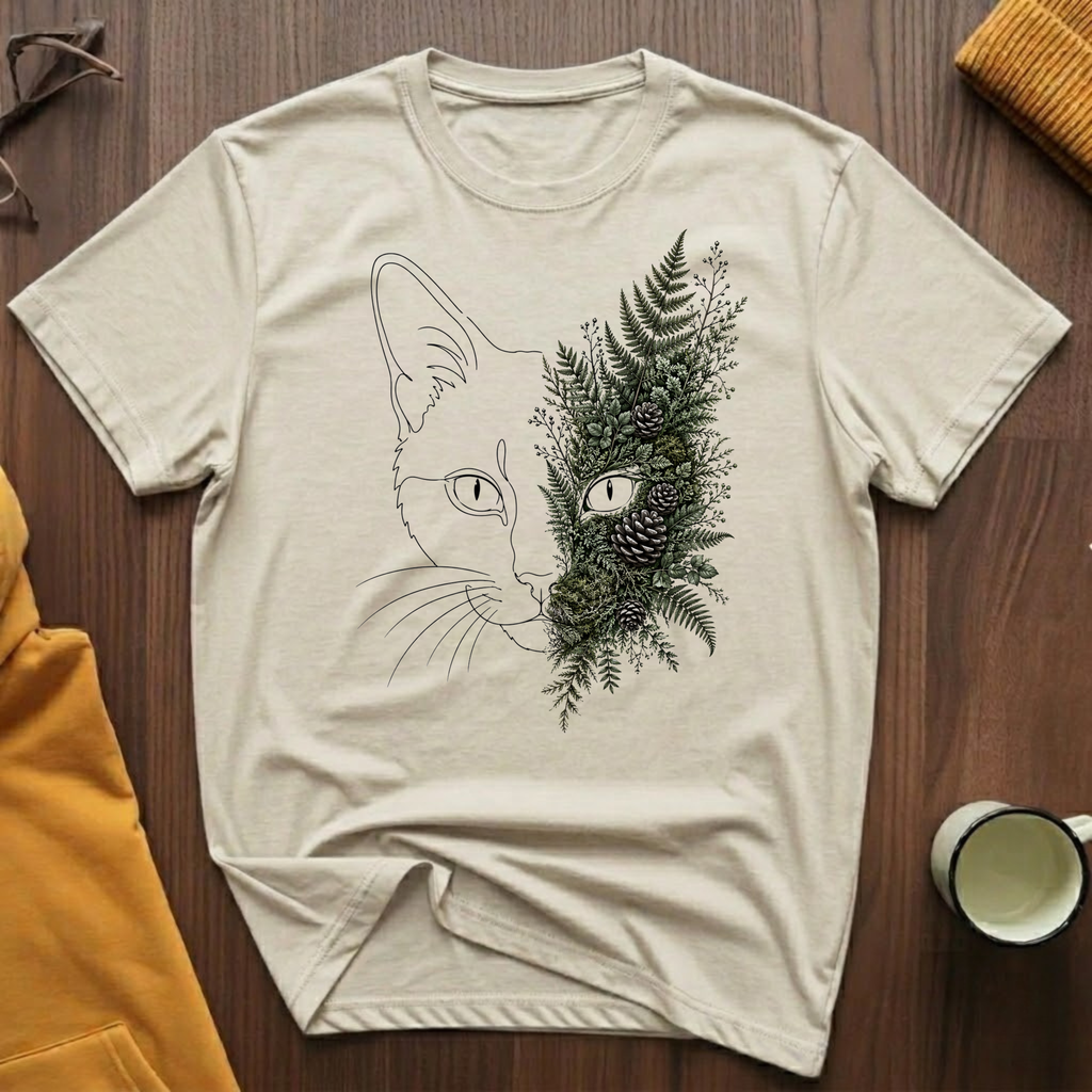 Ferns and Pinecones Cat 1 T-Shirt