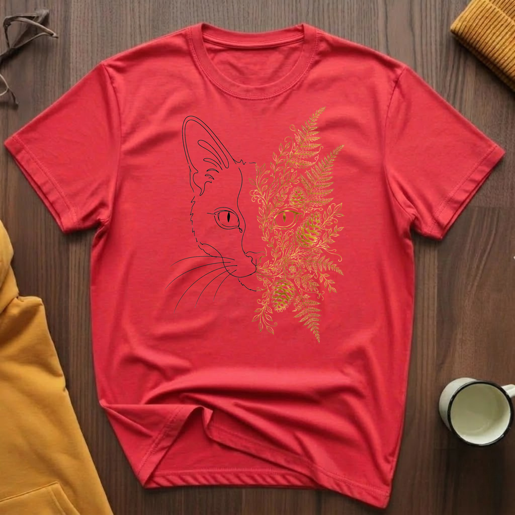 Ferns and Pinecones Cat 2 T-Shirt