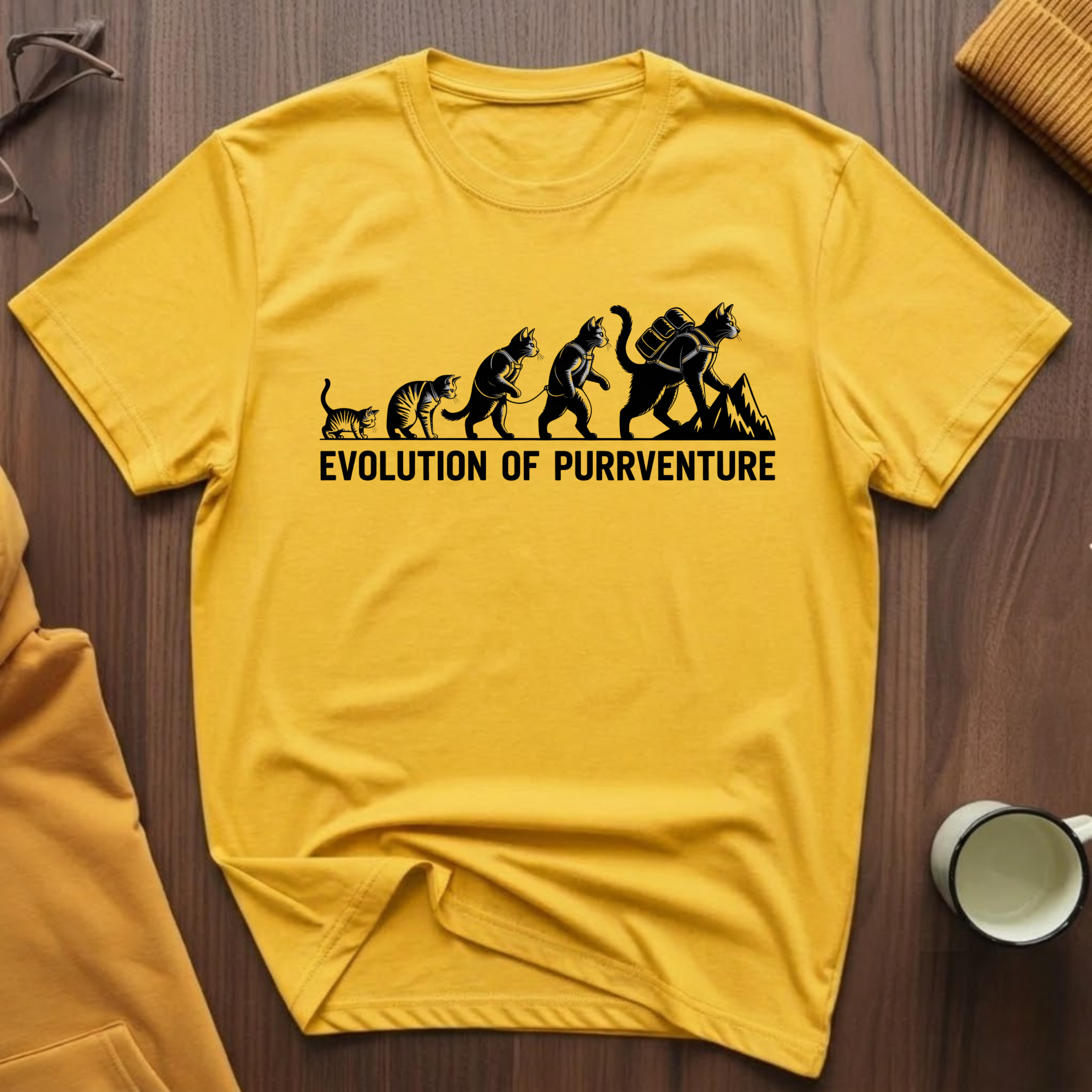 Evolution Of Purrventure 1 T-Shirt