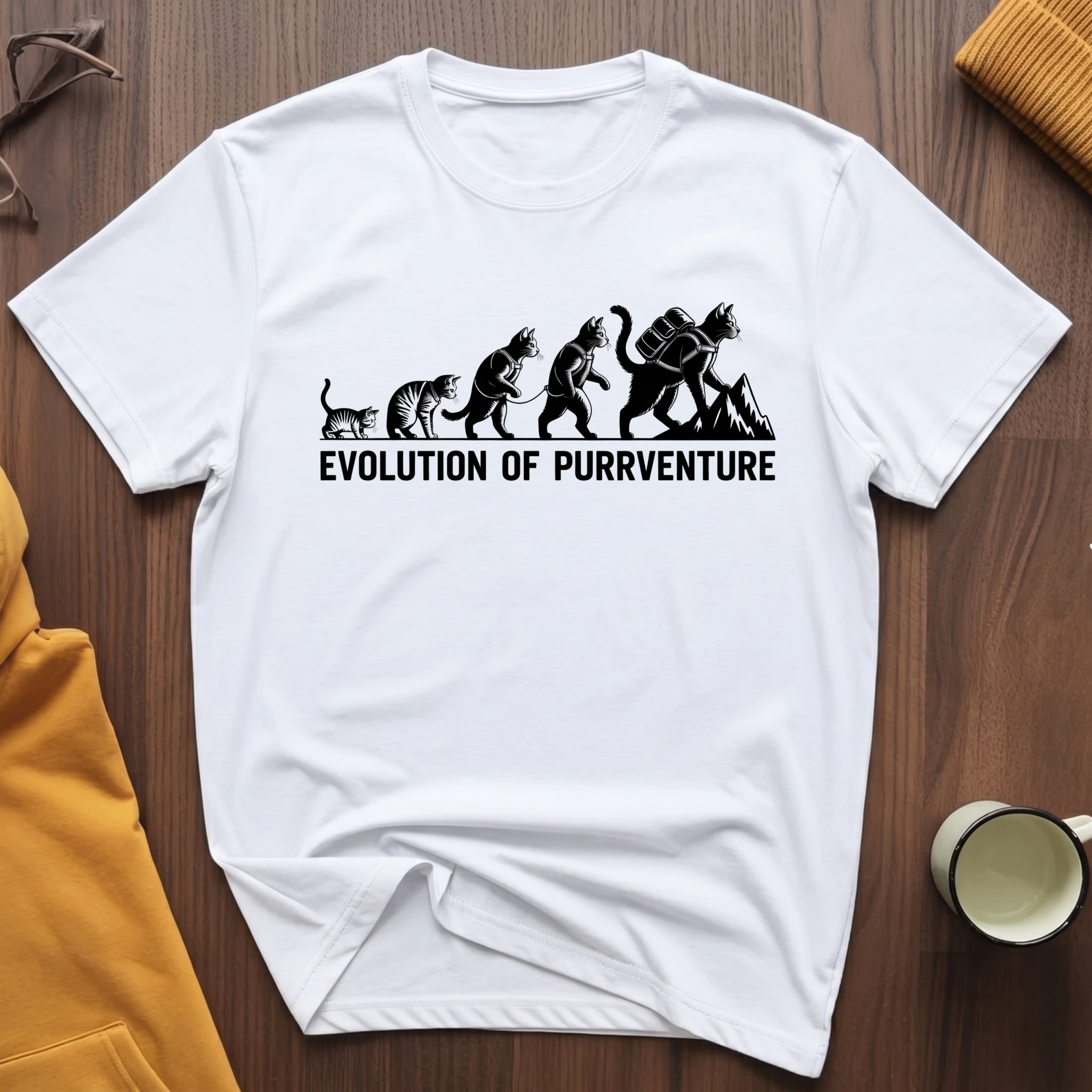 Evolution Of Purrventure 1 T-Shirt