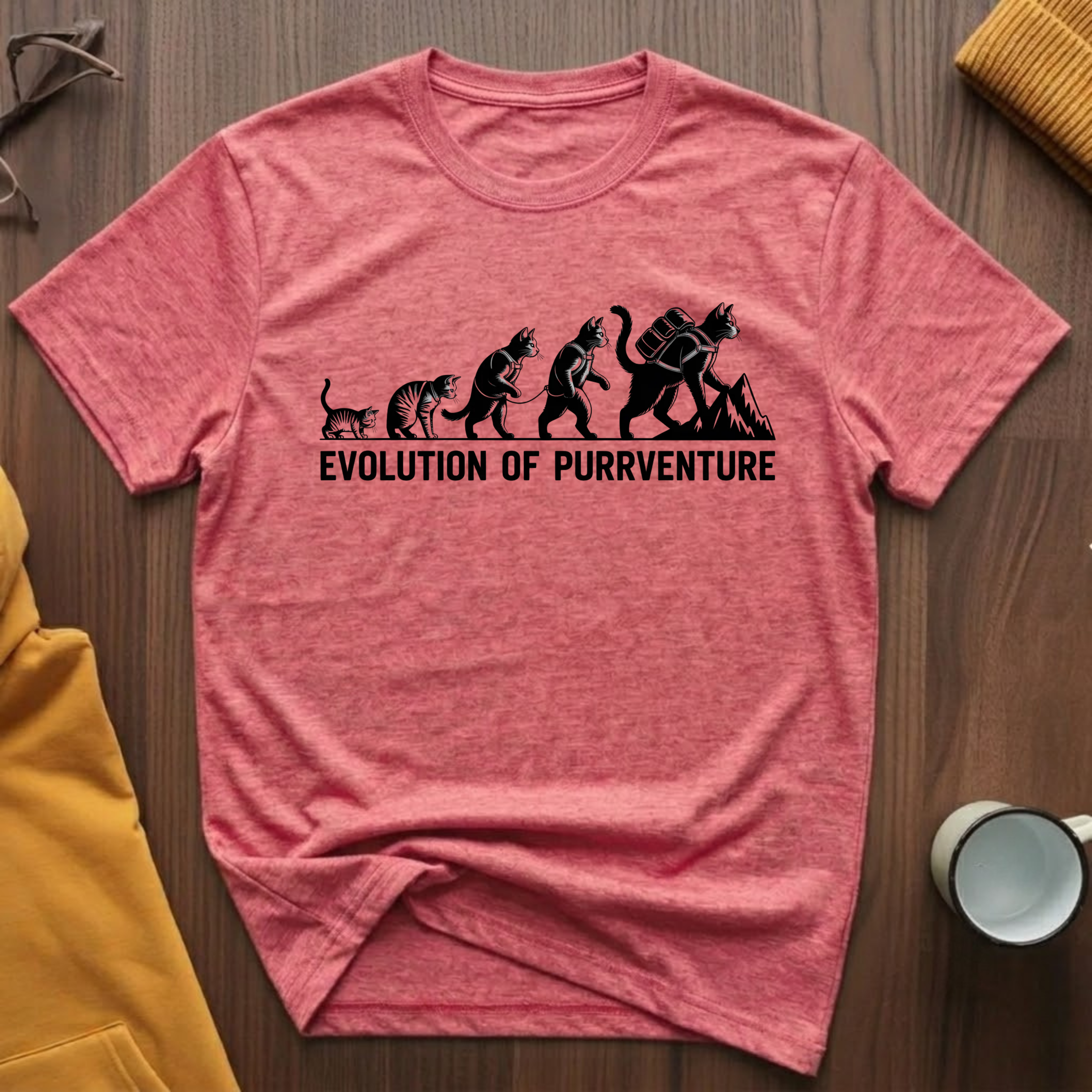 Evolution Of Purrventure 1 T-Shirt