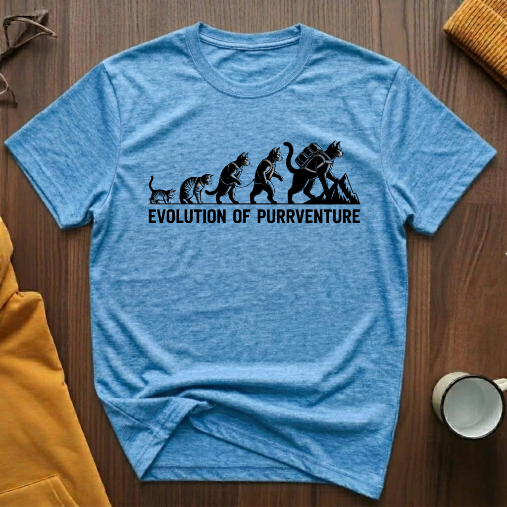 Evolution Of Purrventure 1 T-Shirt