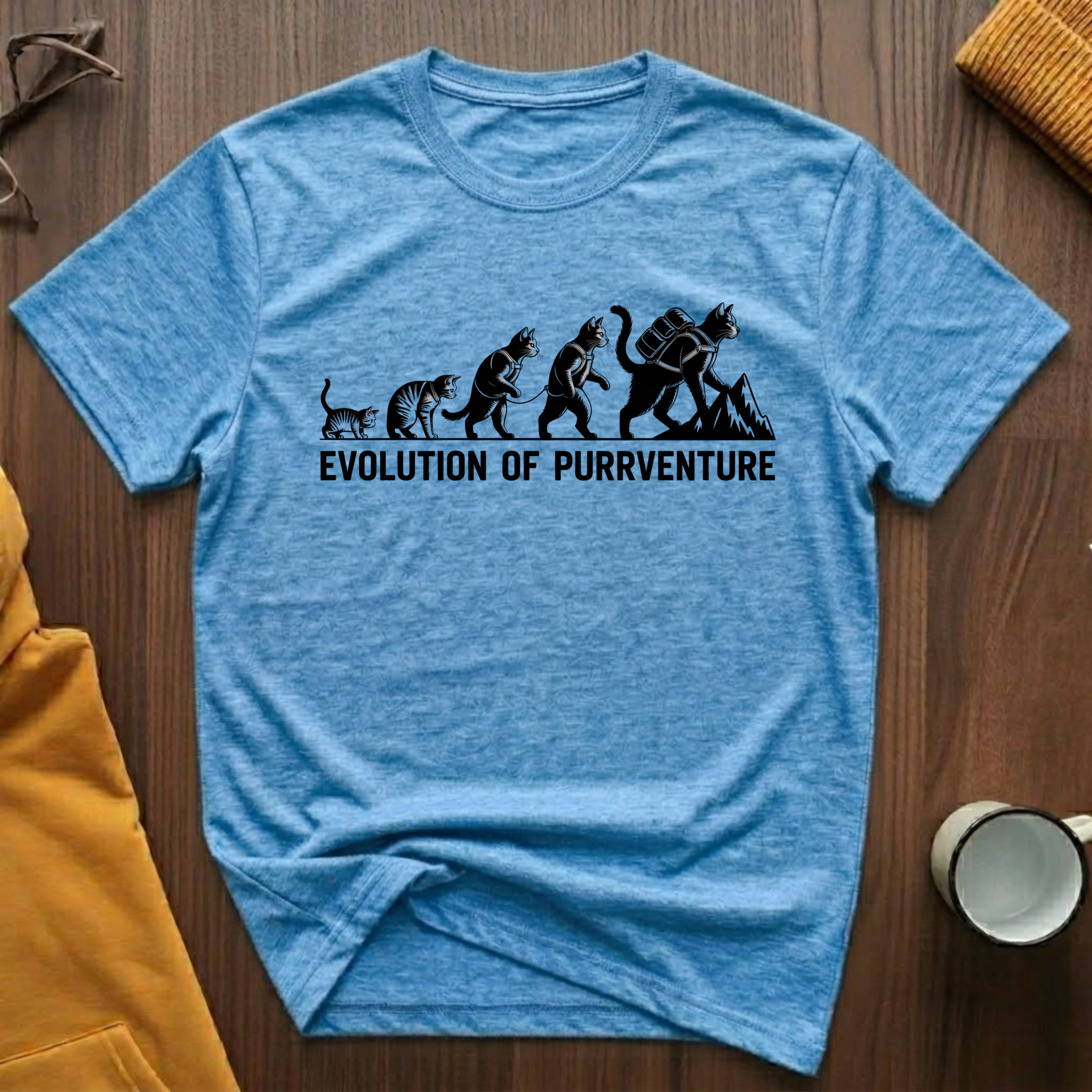 Evolution Of Purrventure 1 T-Shirt