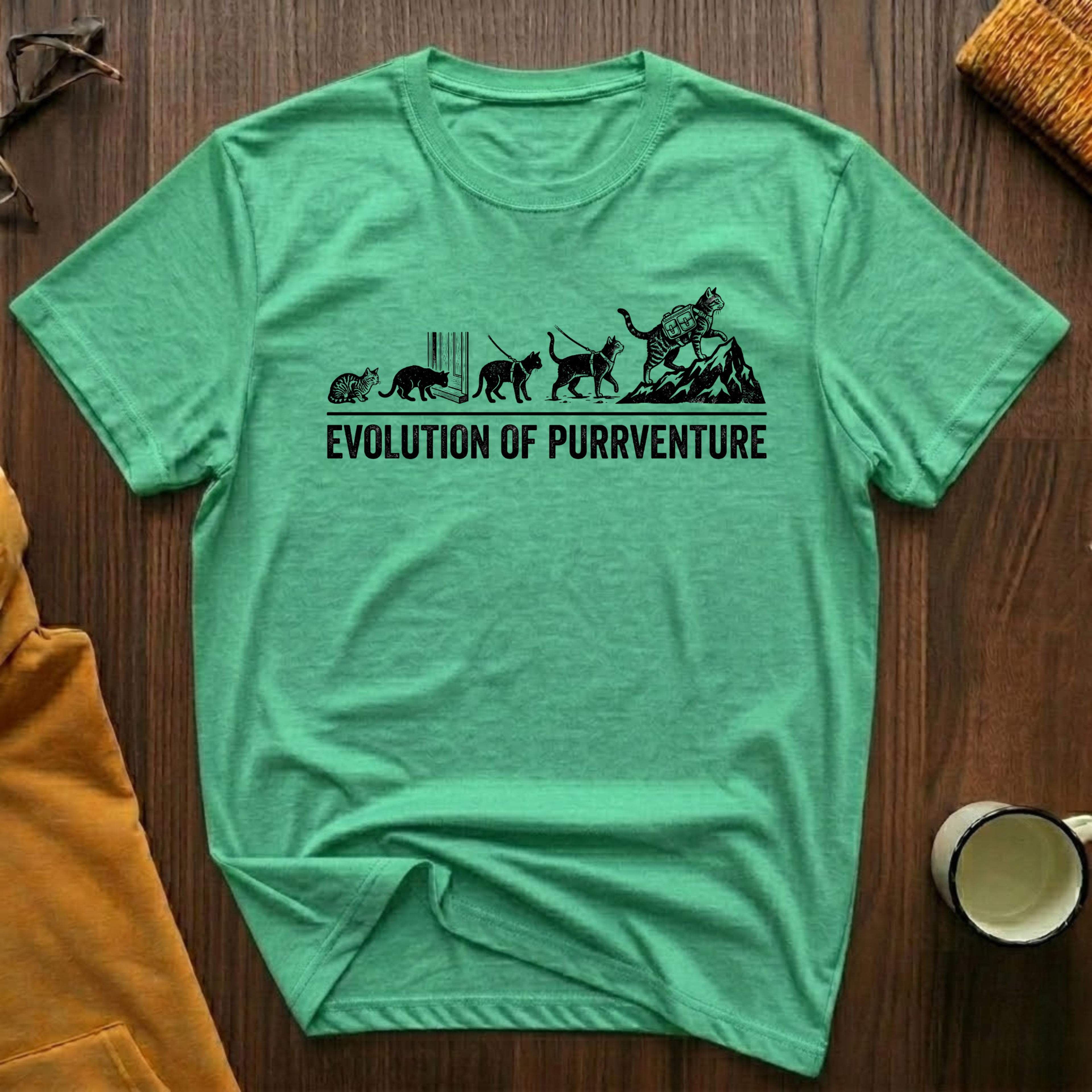 Evolution Of Purrventure 2 T-Shirt