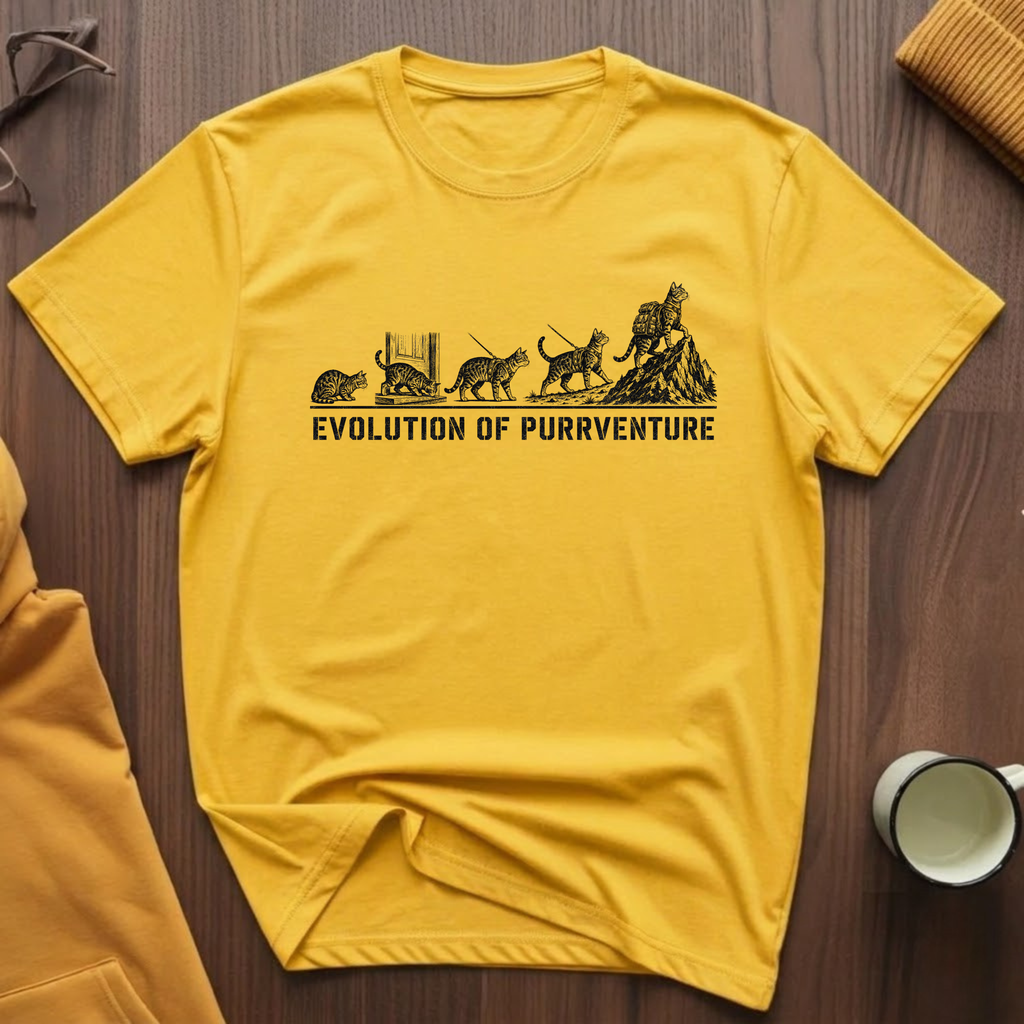 Evolution Of Purrventure 3 T-Shirt