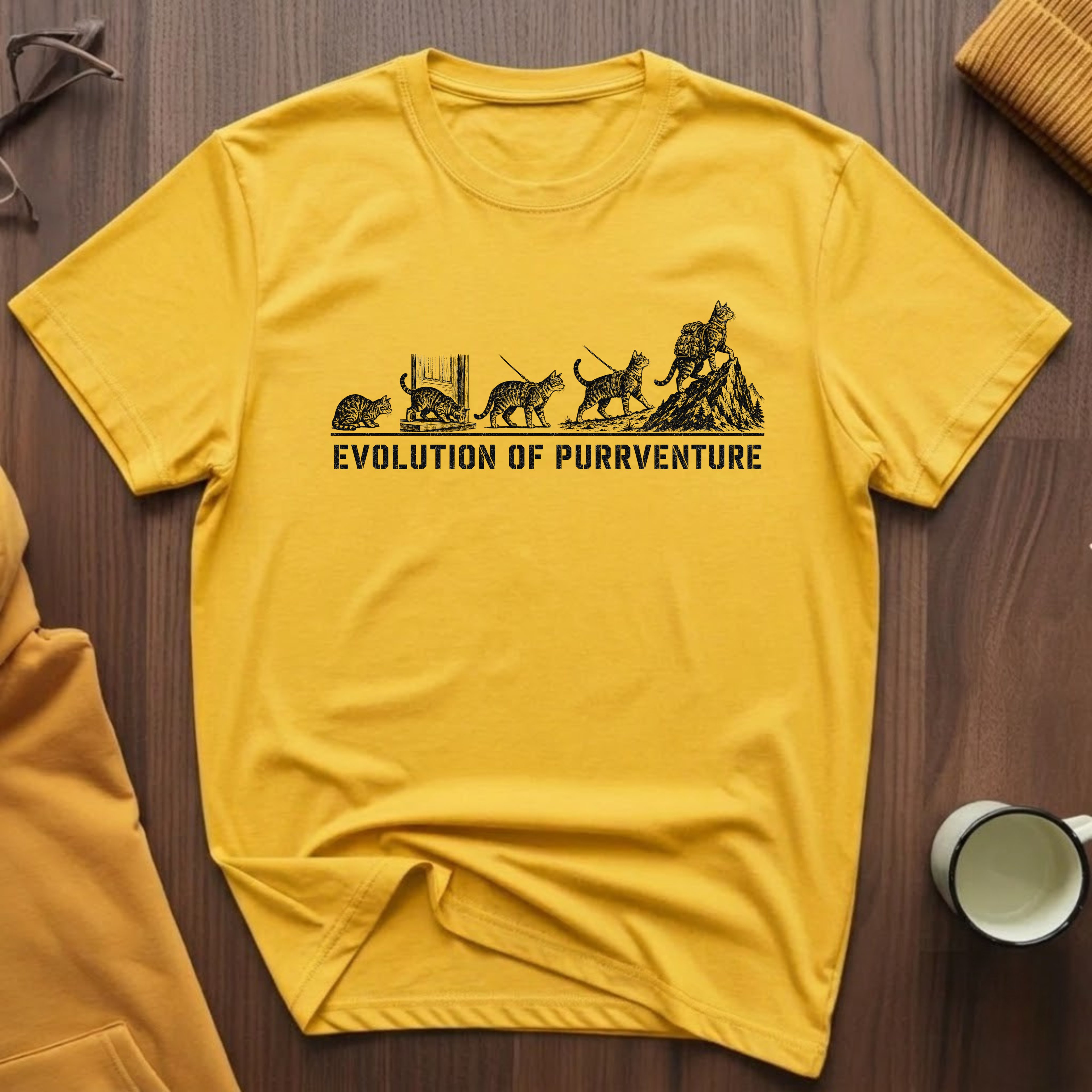 Evolution Of Purrventure 3 T-Shirt