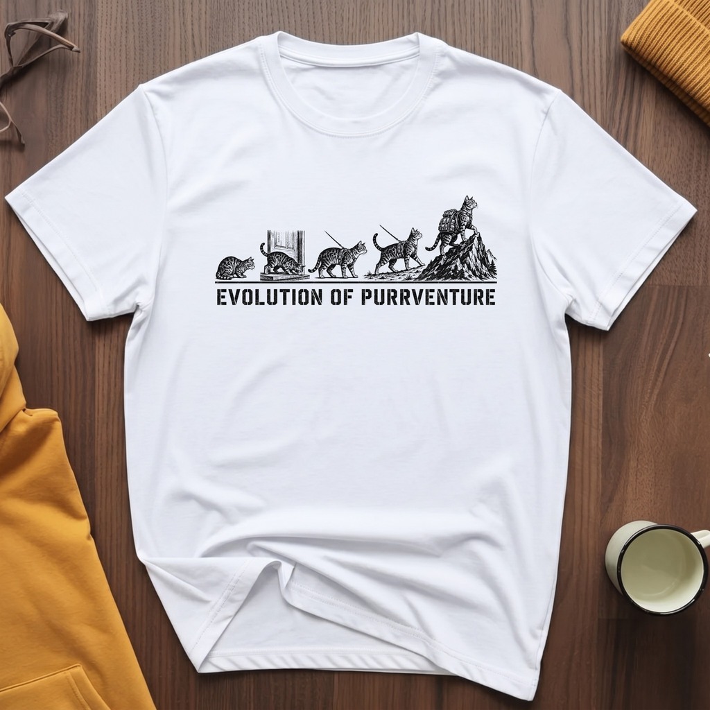 Evolution Of Purrventure 3 T-Shirt