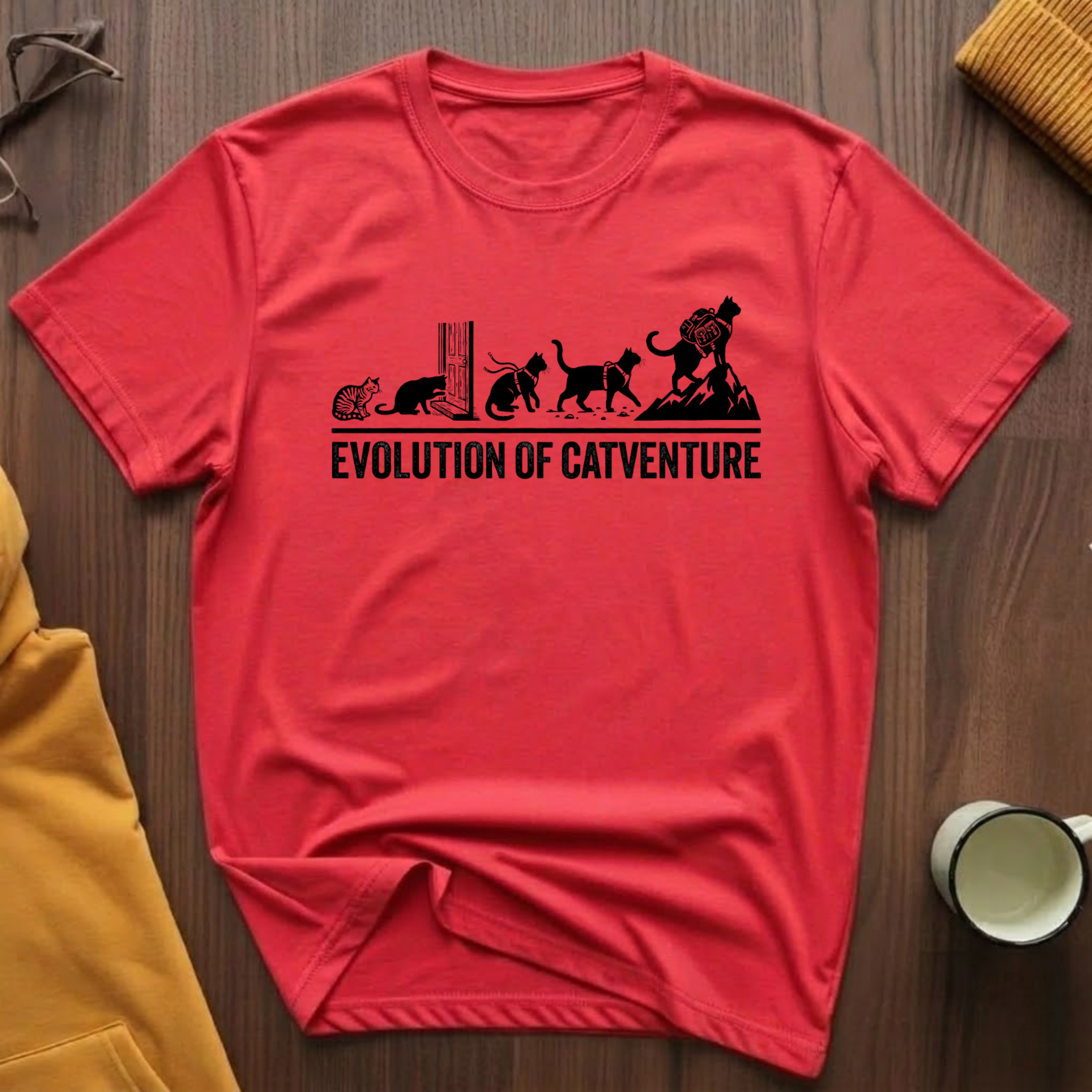 Evolution Of Catventure T-Shirt