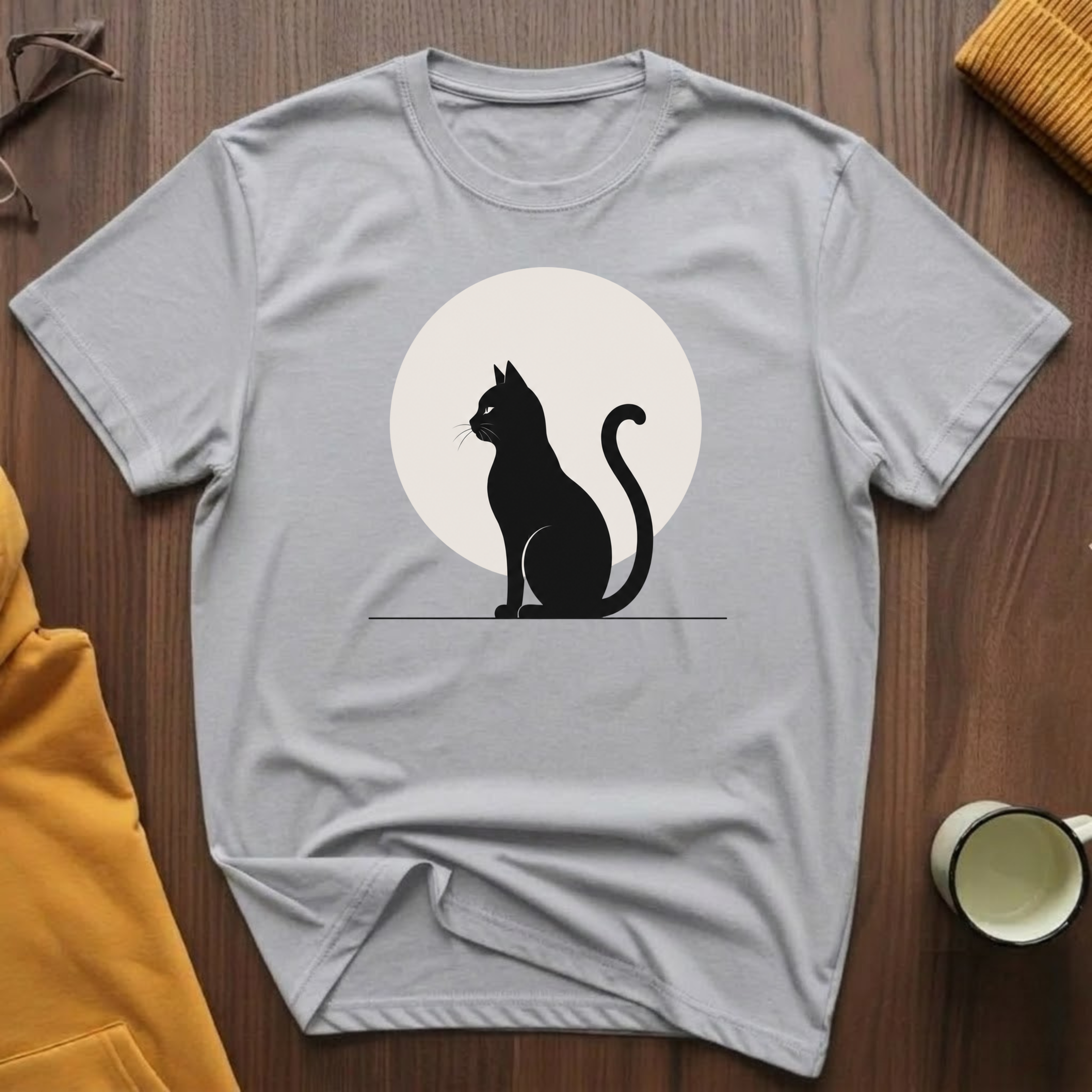 Black Cat and Moon T-Shirt