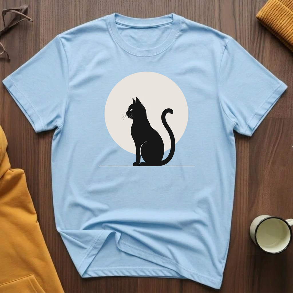 Black Cat and Moon T-Shirt