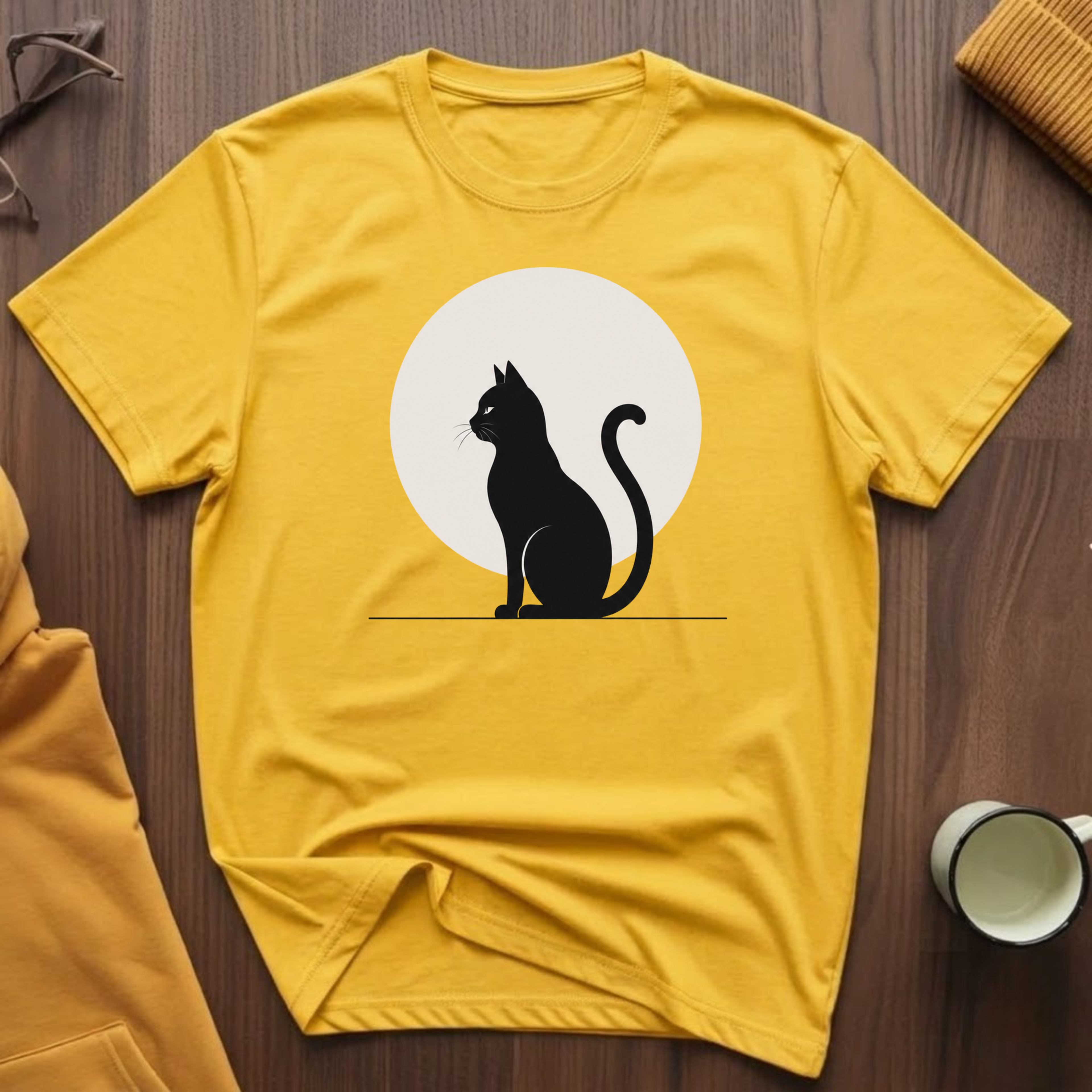 Black Cat and Moon T-Shirt