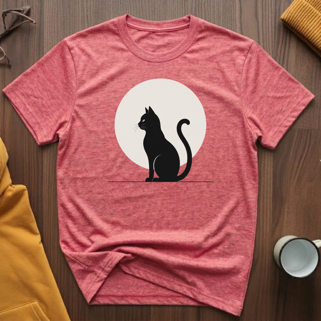 Black Cat and Moon T-Shirt