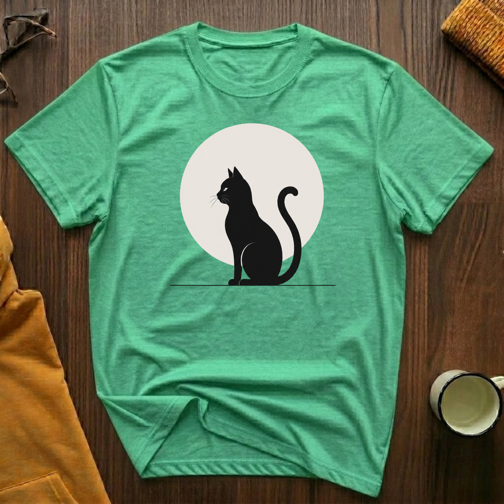 Black Cat and Moon T-Shirt