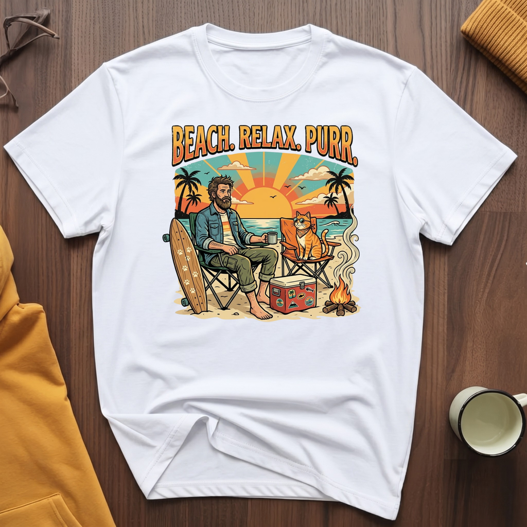 Beach Relax Purr 1 T-Shirt