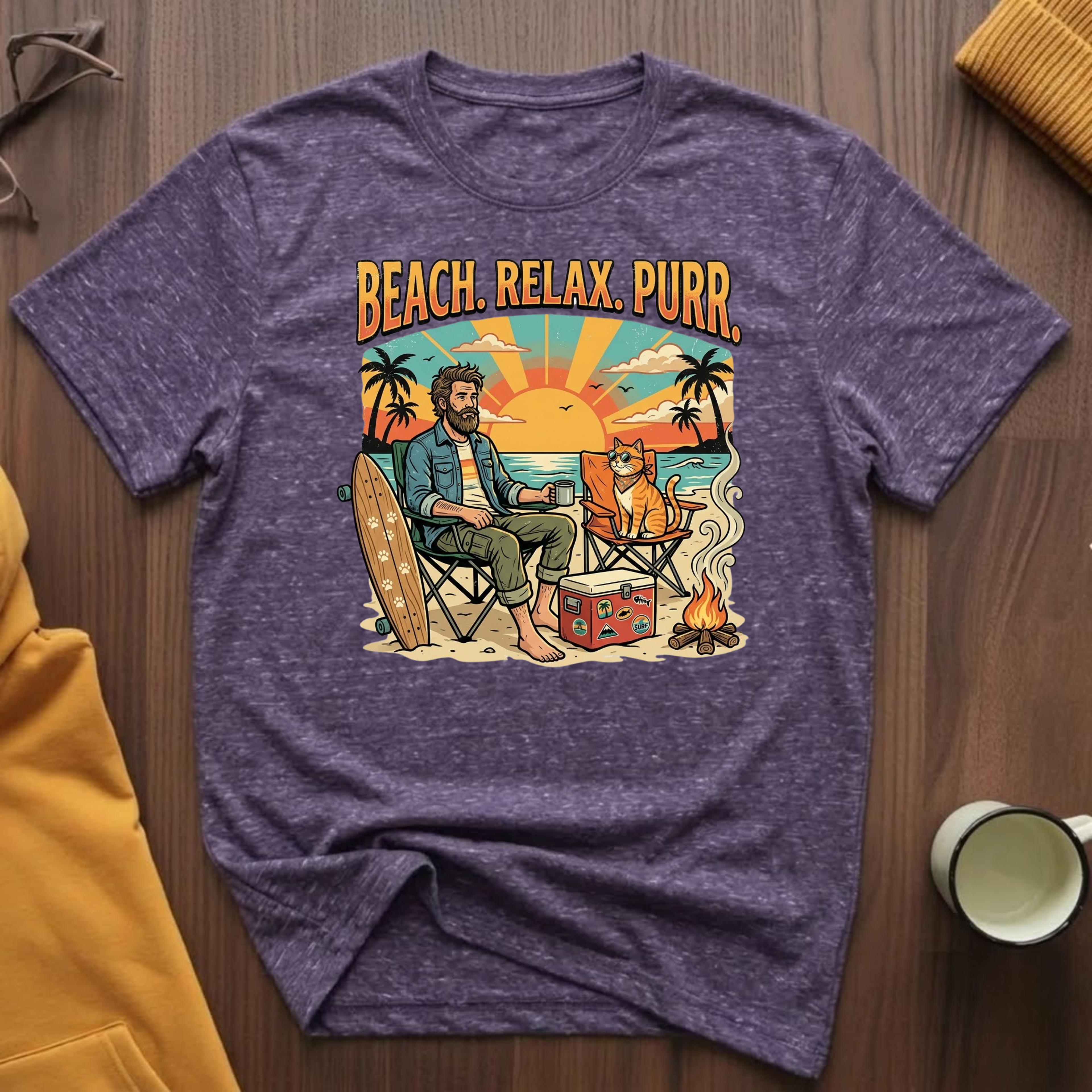 Beach Relax Purr 1 T-Shirt