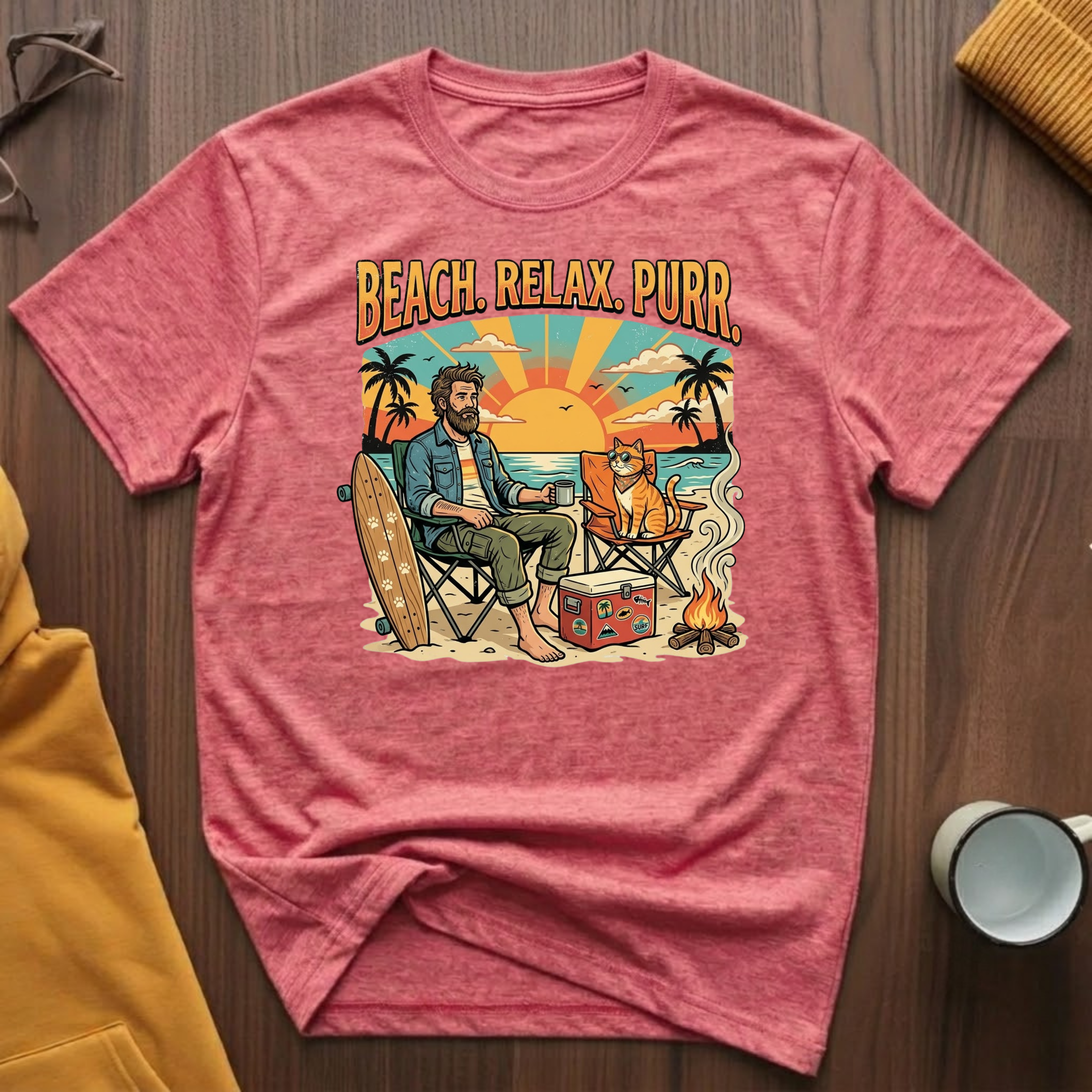 Beach Relax Purr 1 T-Shirt