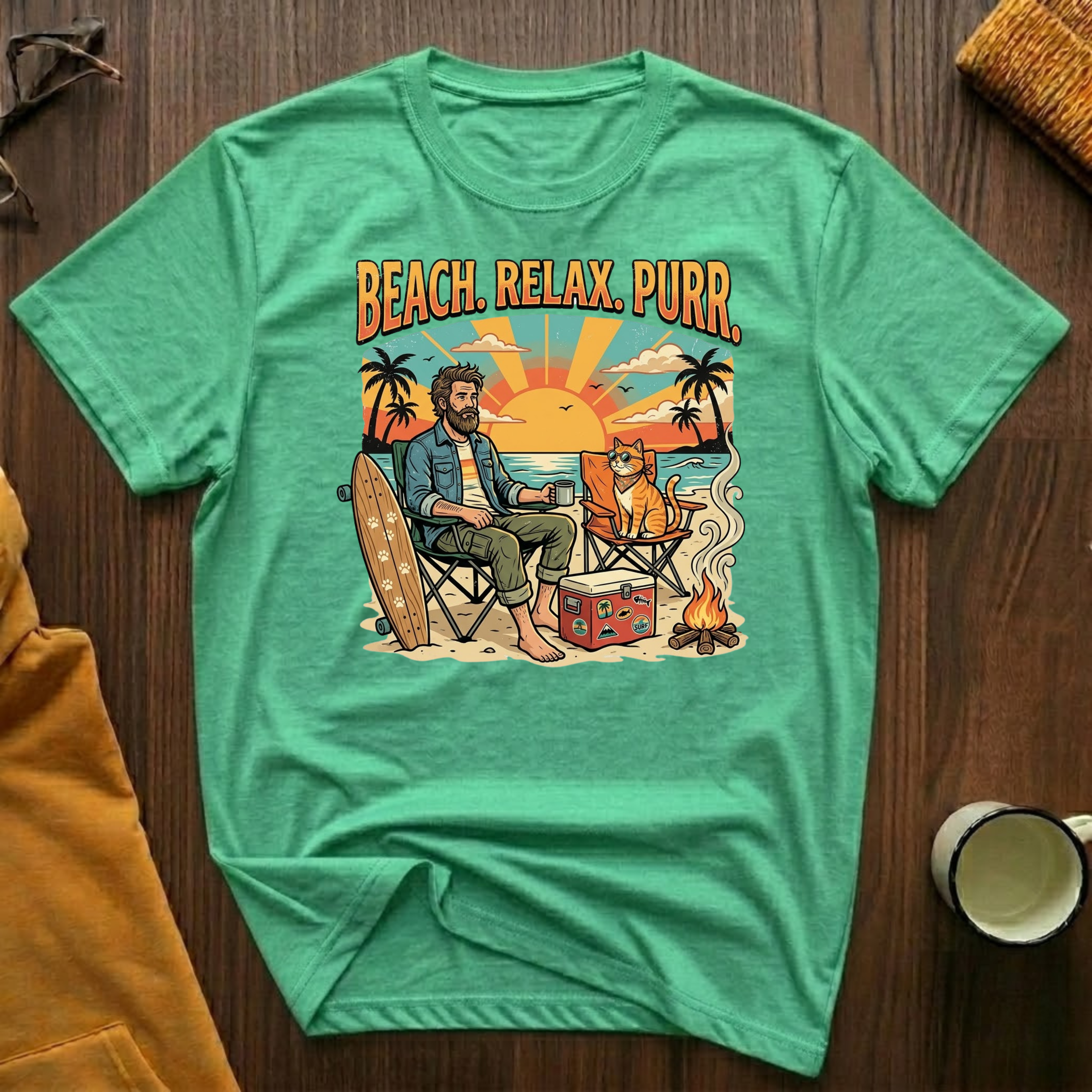 Beach Relax Purr 1 T-Shirt