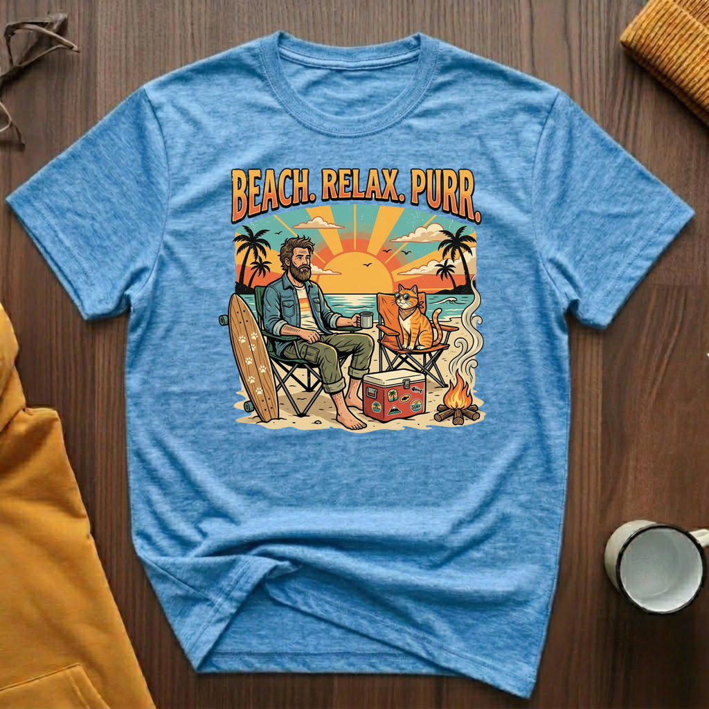 Beach Relax Purr 1 T-Shirt