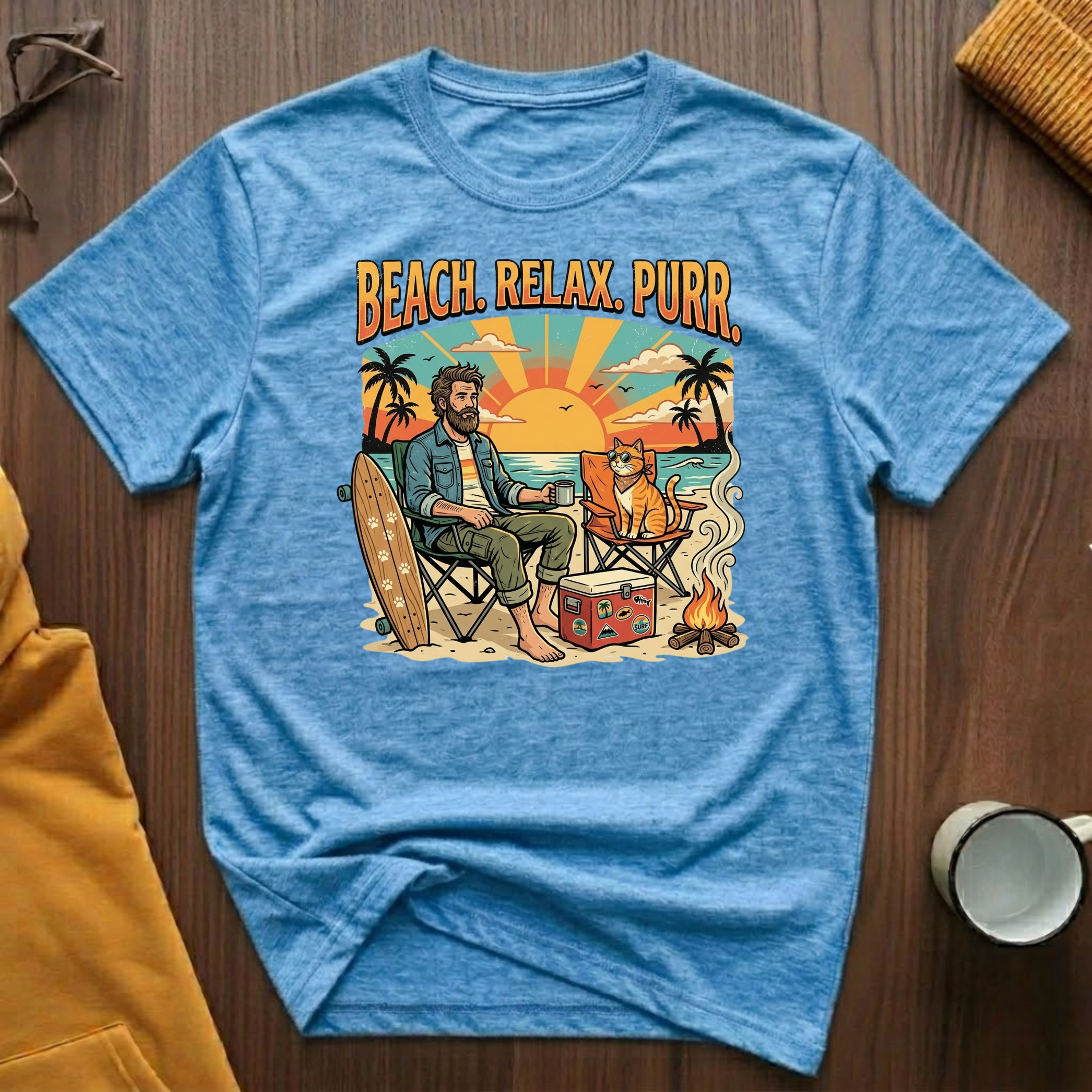 Beach Relax Purr 1 T-Shirt