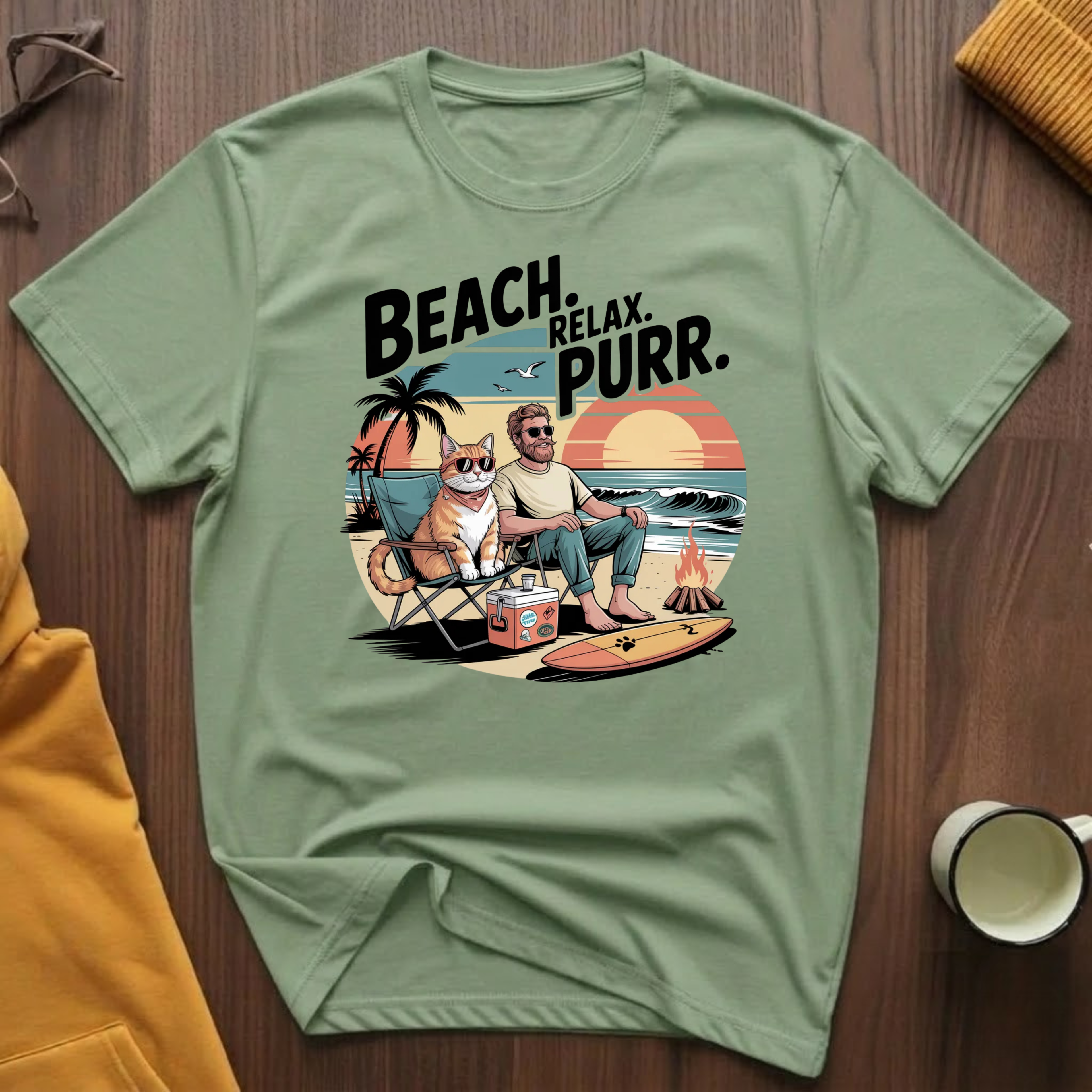 Beach Relax Purr 2 T-Shirt