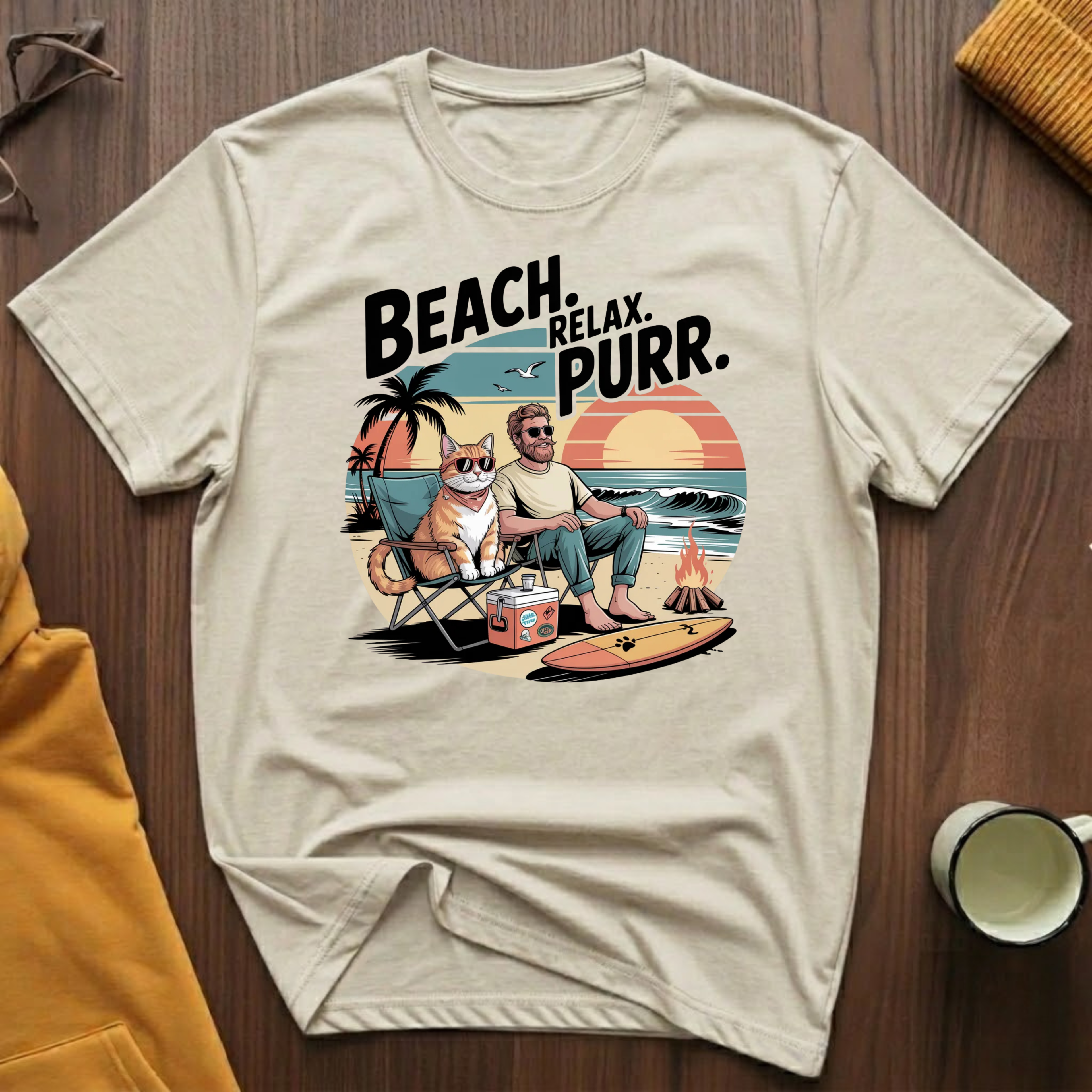 Beach Relax Purr 2 T-Shirt