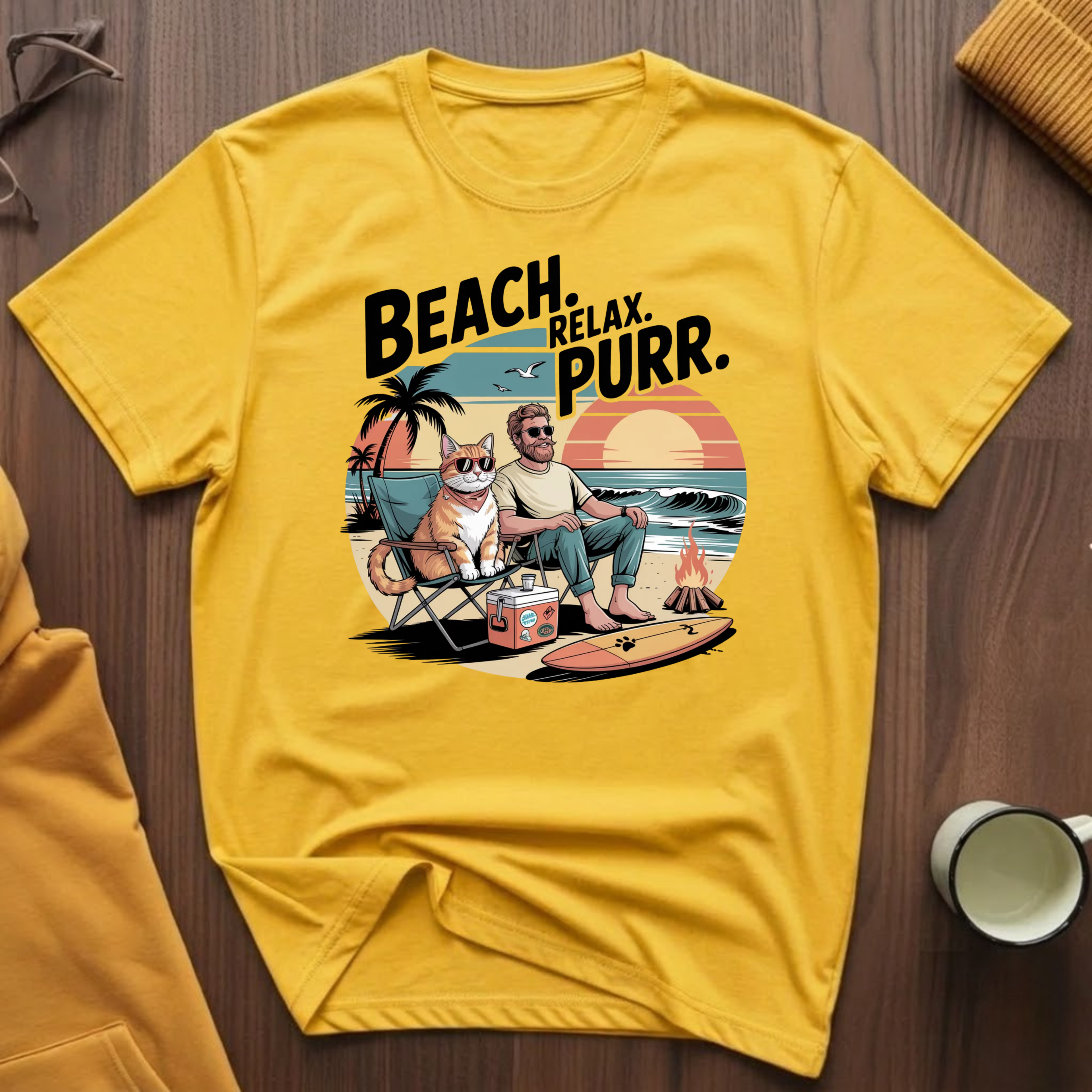Beach Relax Purr 2 T-Shirt