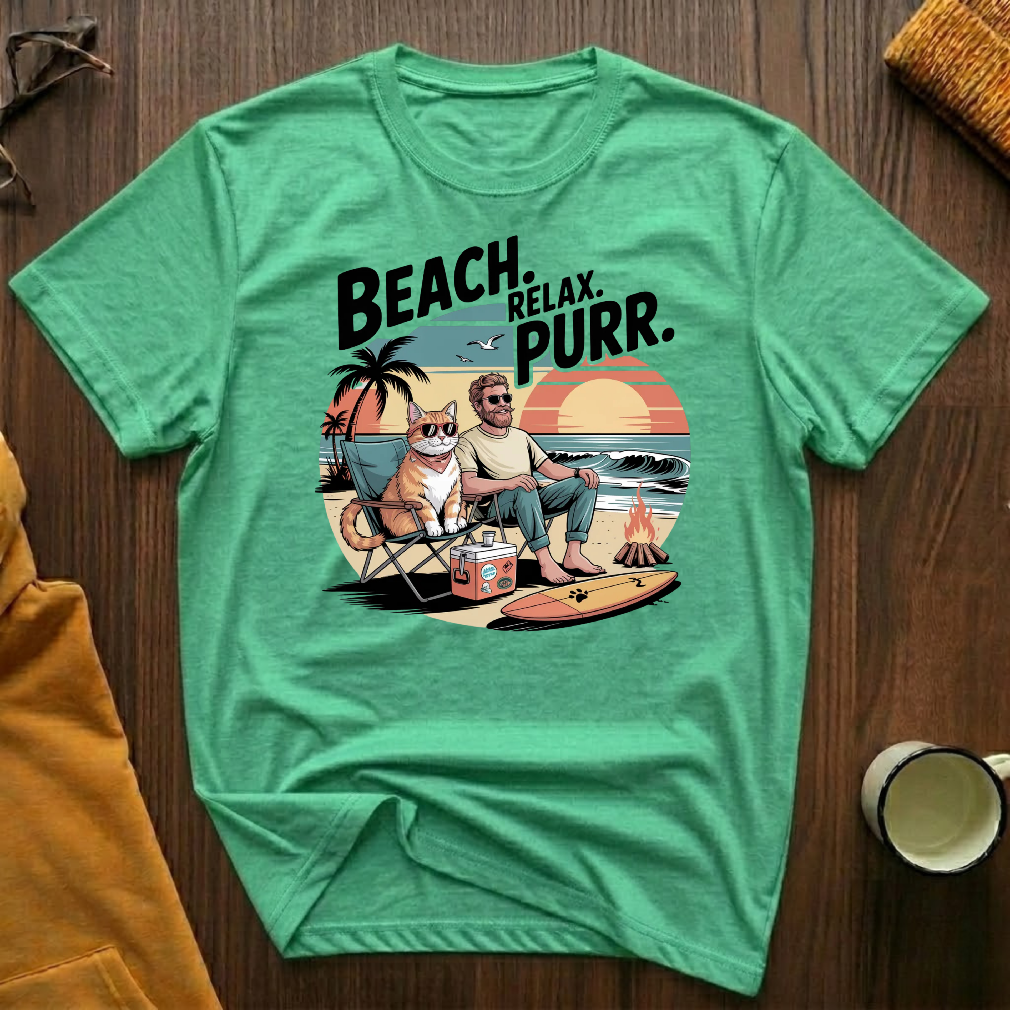Beach Relax Purr 2 T-Shirt