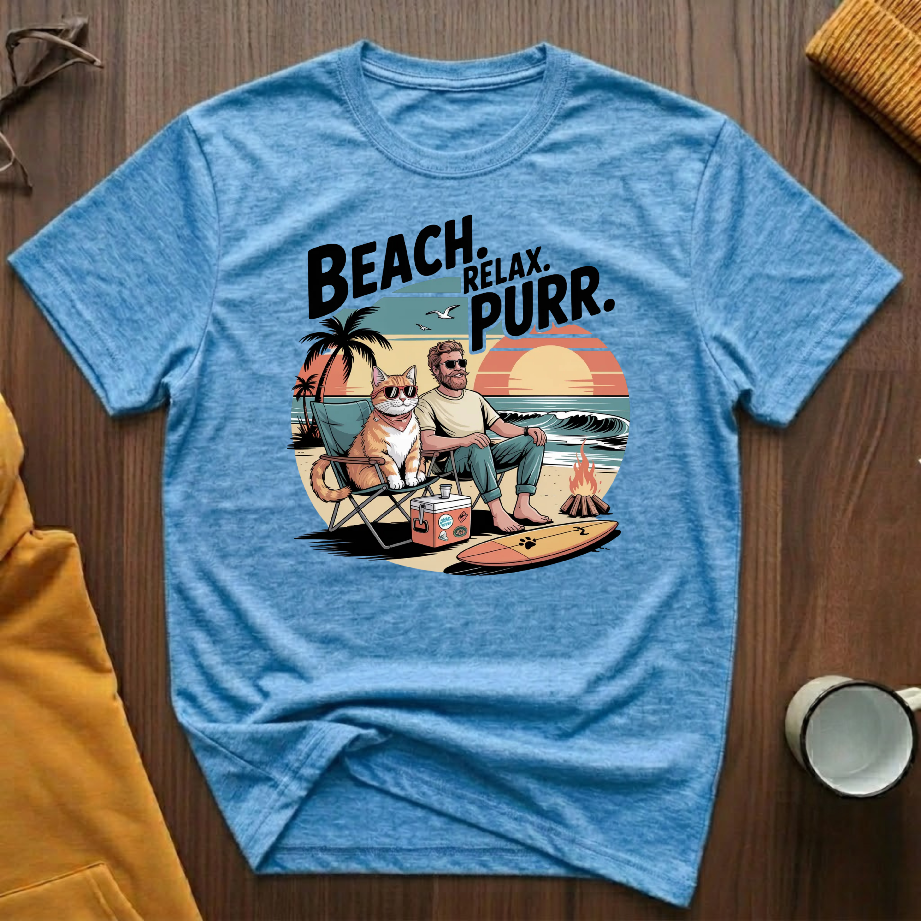 Beach Relax Purr 2 T-Shirt