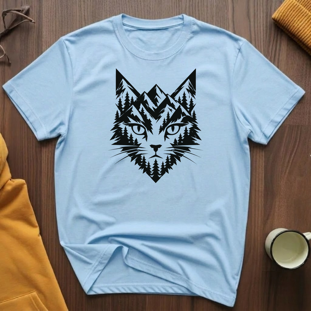 Geometric Black Cat 2 T-Shirt