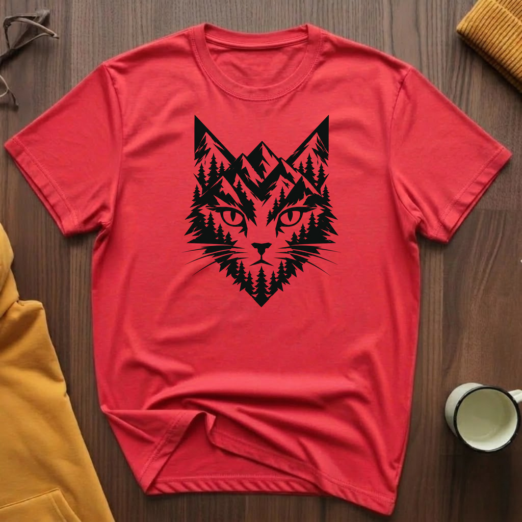 Geometric Black Cat 2 T-Shirt