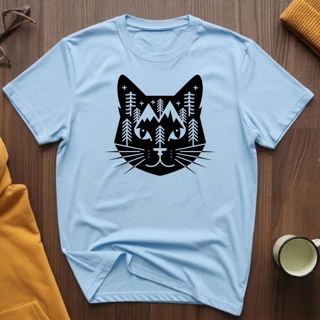 Geometric Black Cat 1 T-Shirt