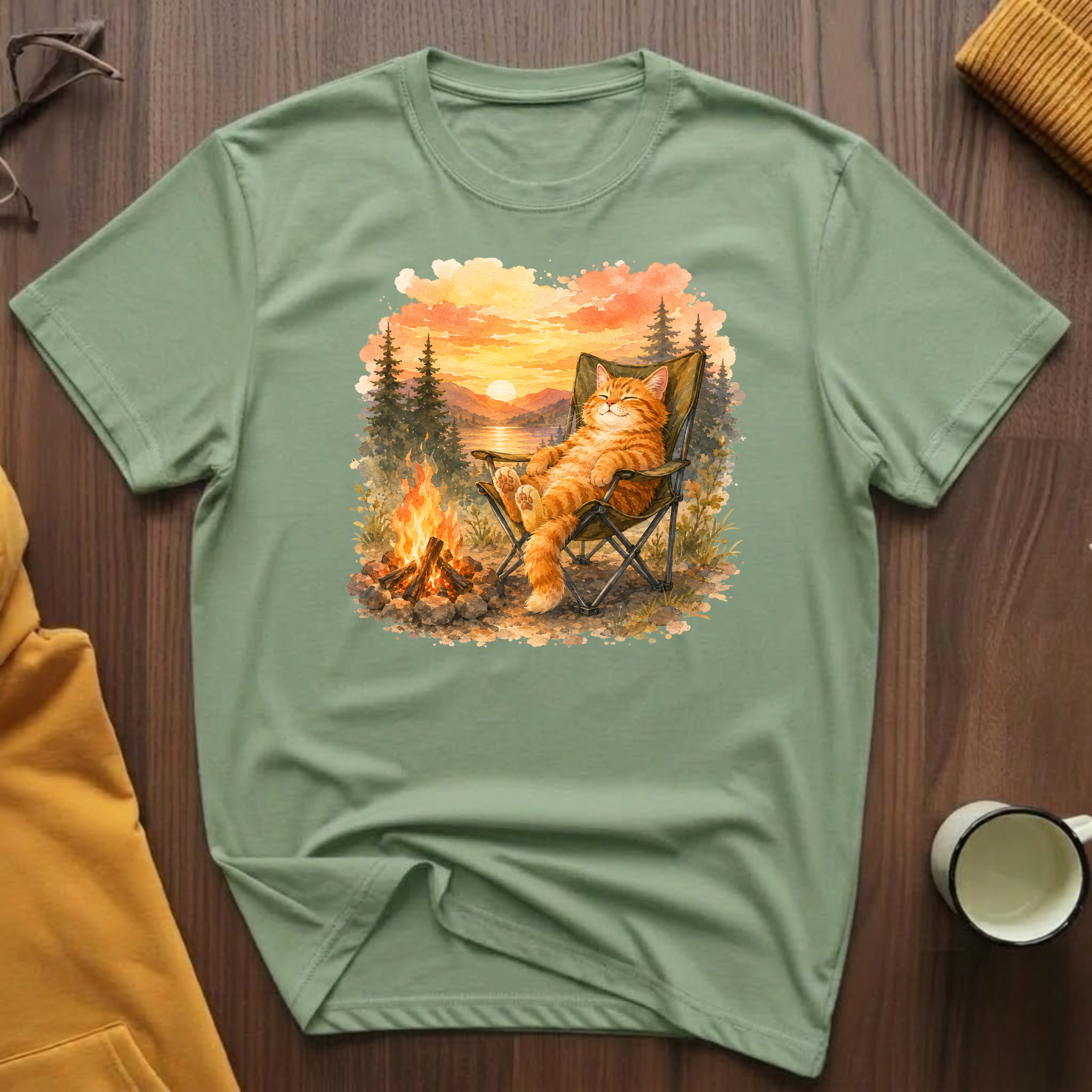 Campfire Cat 6 T-Shirt