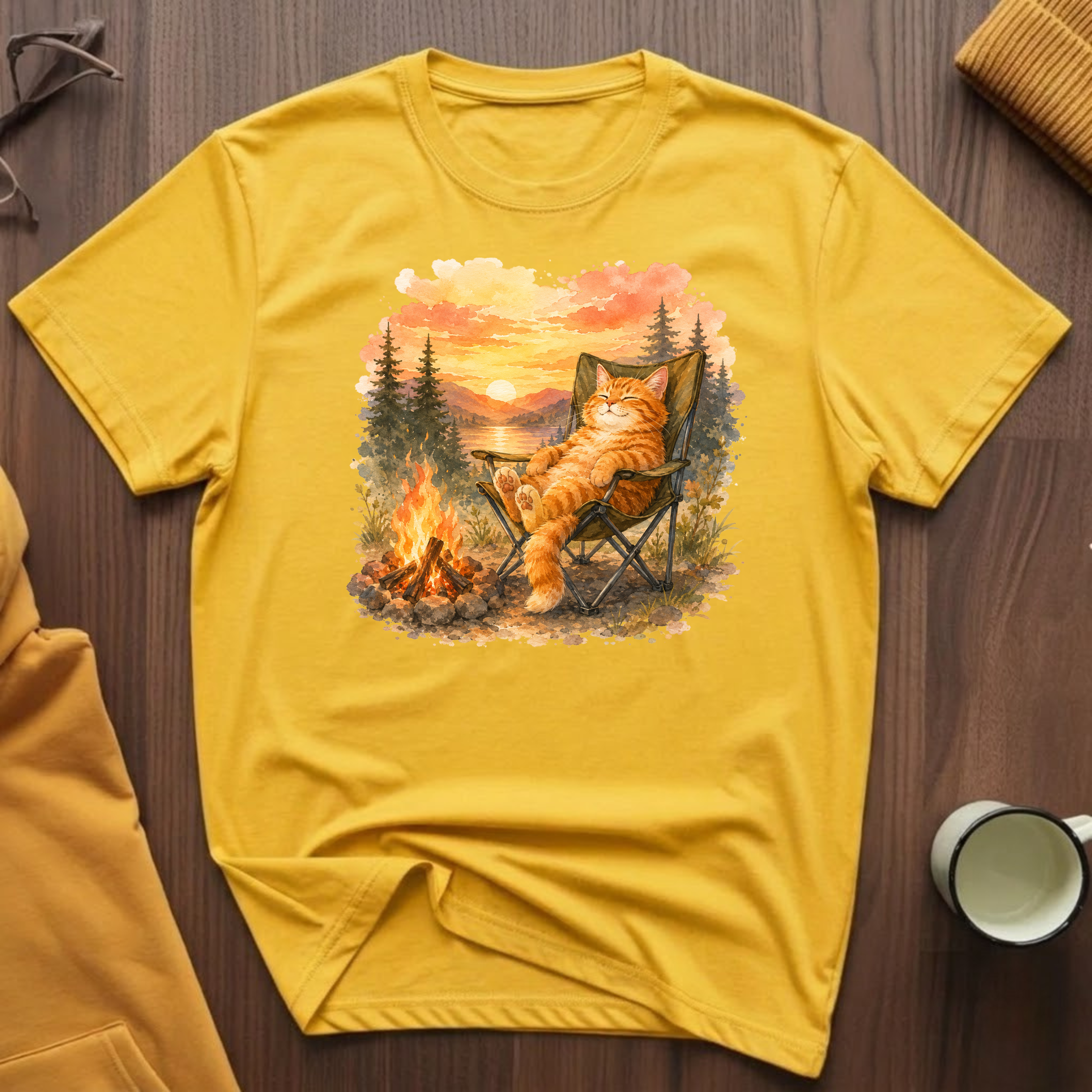 Campfire Cat 6 T-Shirt