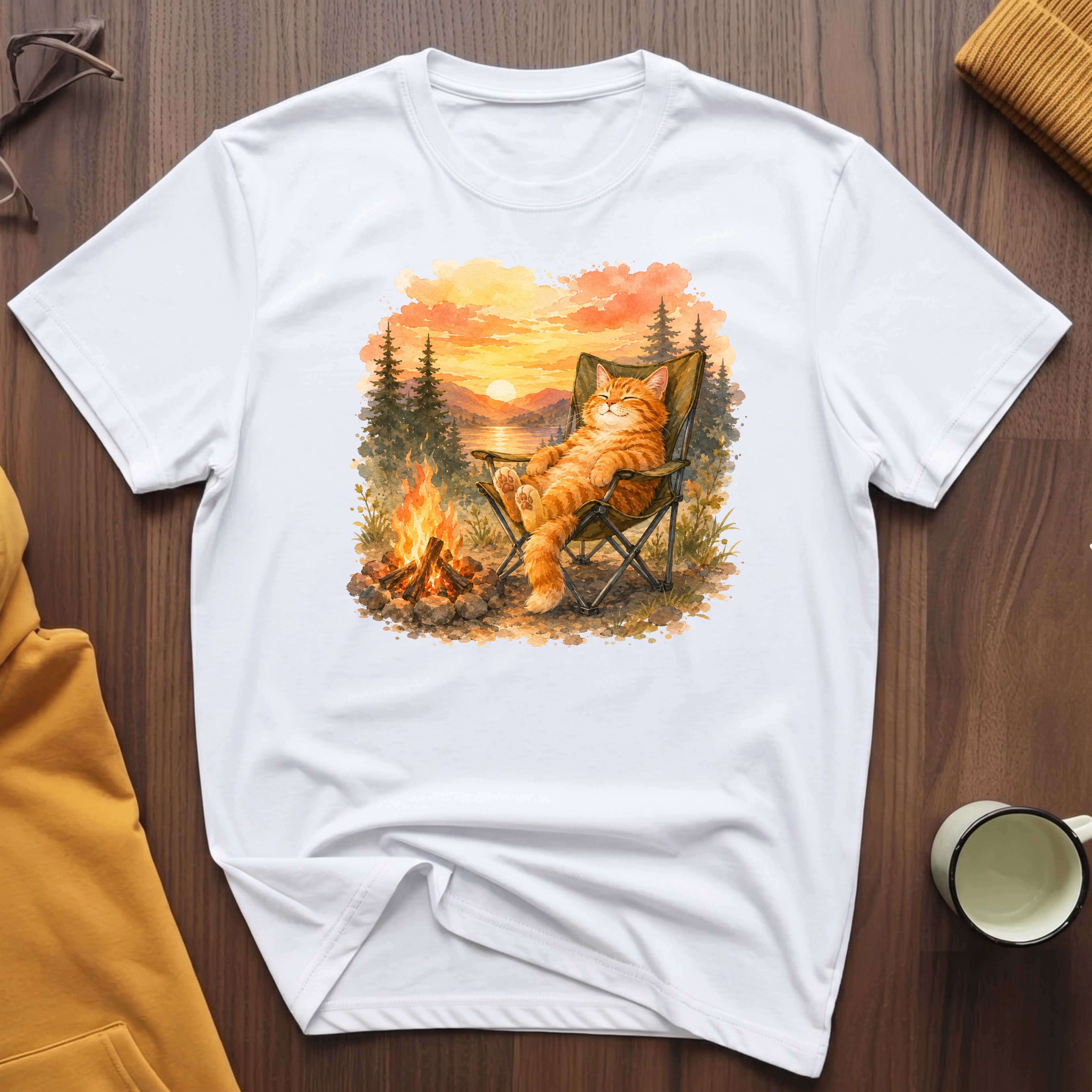 Campfire Cat 6 T-Shirt