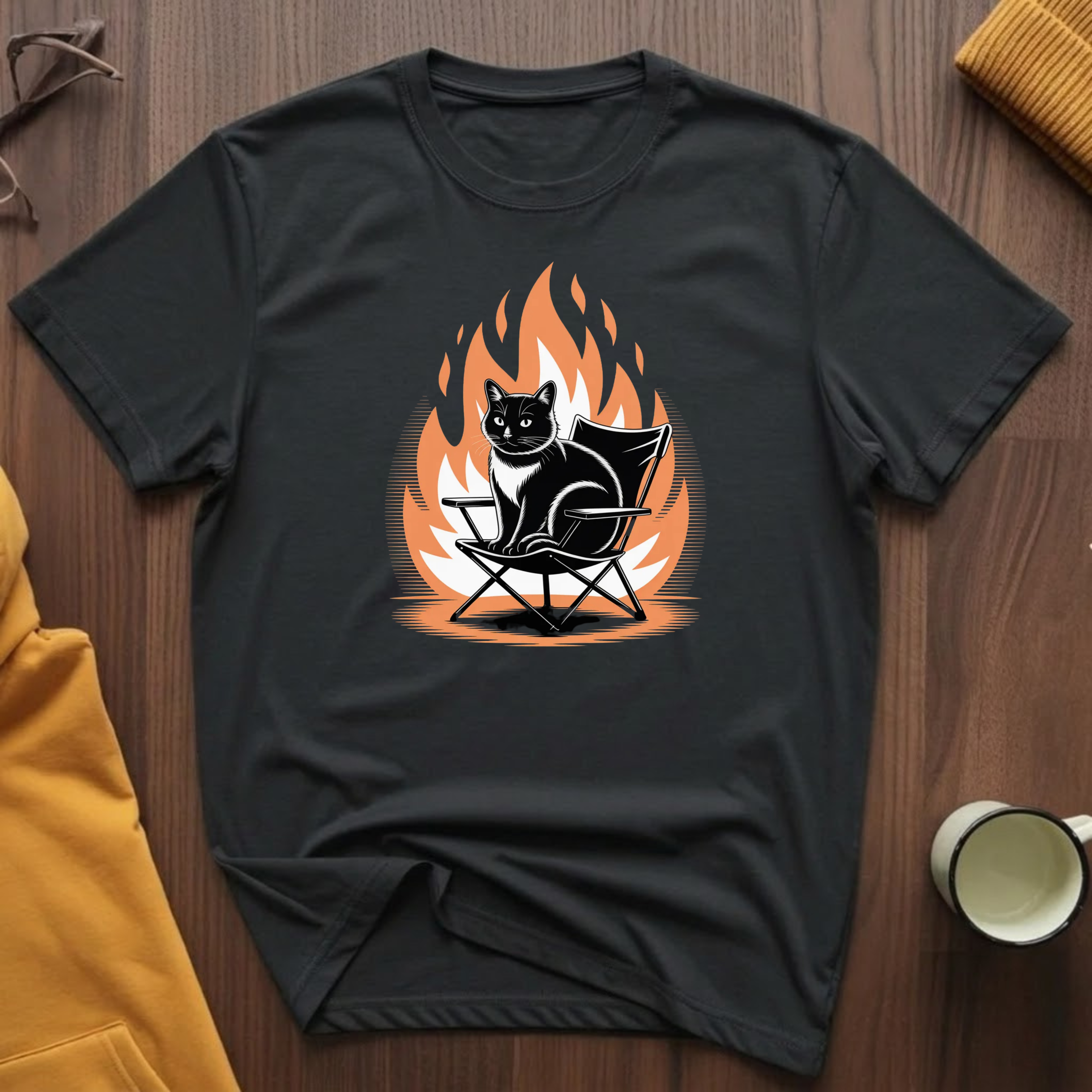 Campfire Cat 2 T-Shirt