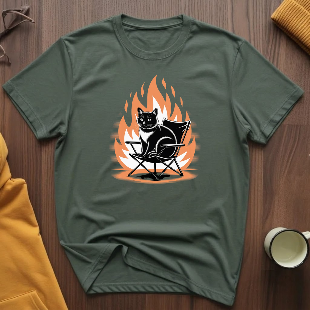 Campfire Cat 2 T-Shirt