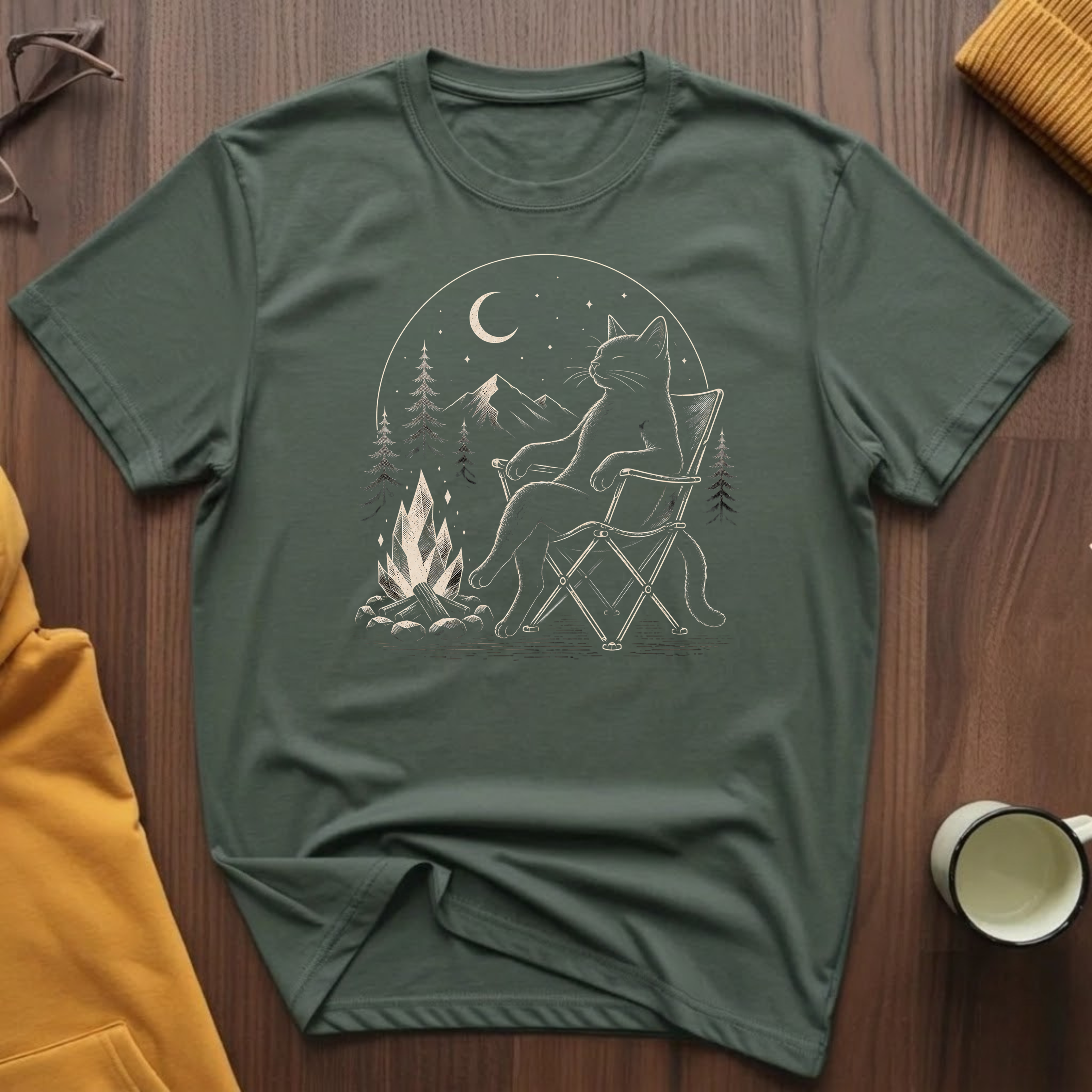 Campfire Cat 3 T-Shirt
