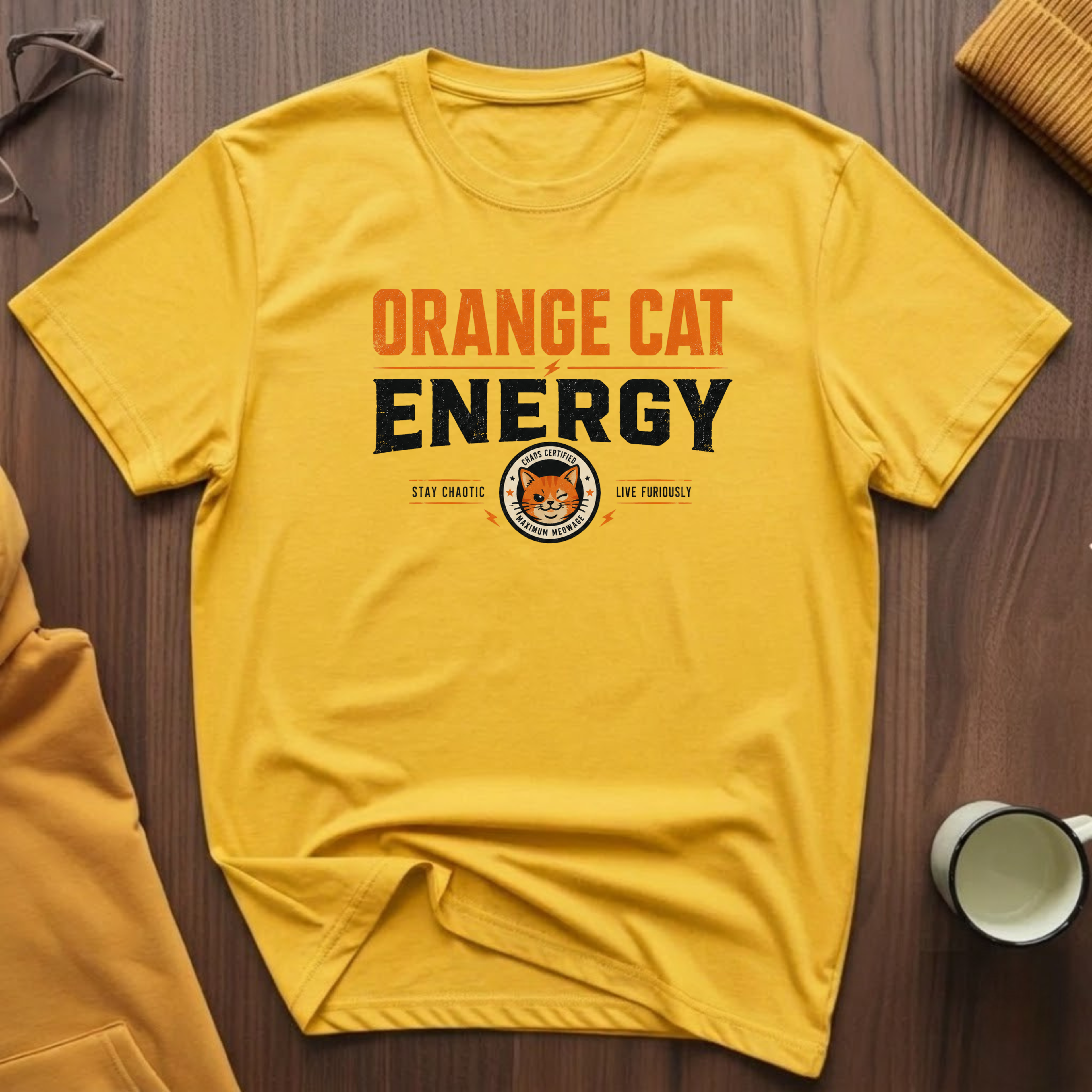 Orange Cat Energy 2 T-Shirt