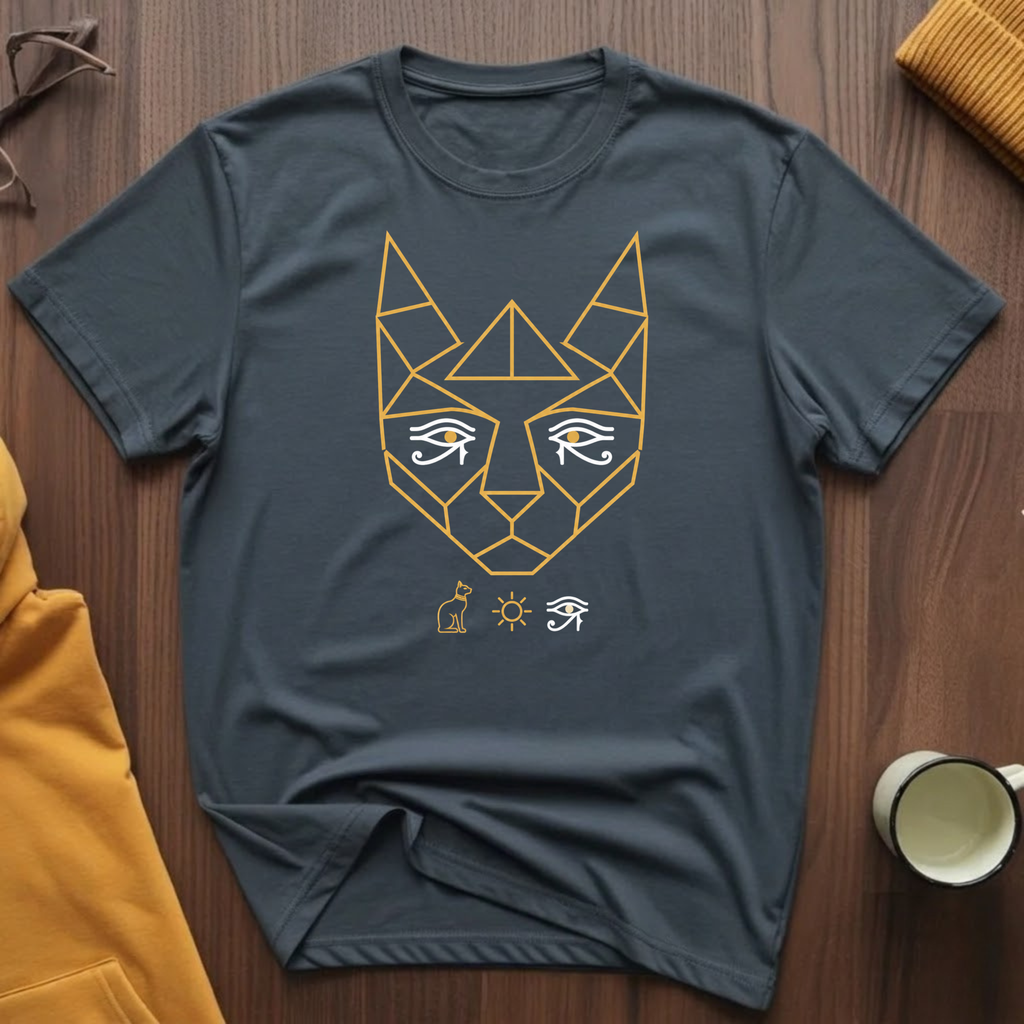 Geometric Egyptian Cat T-Shirt