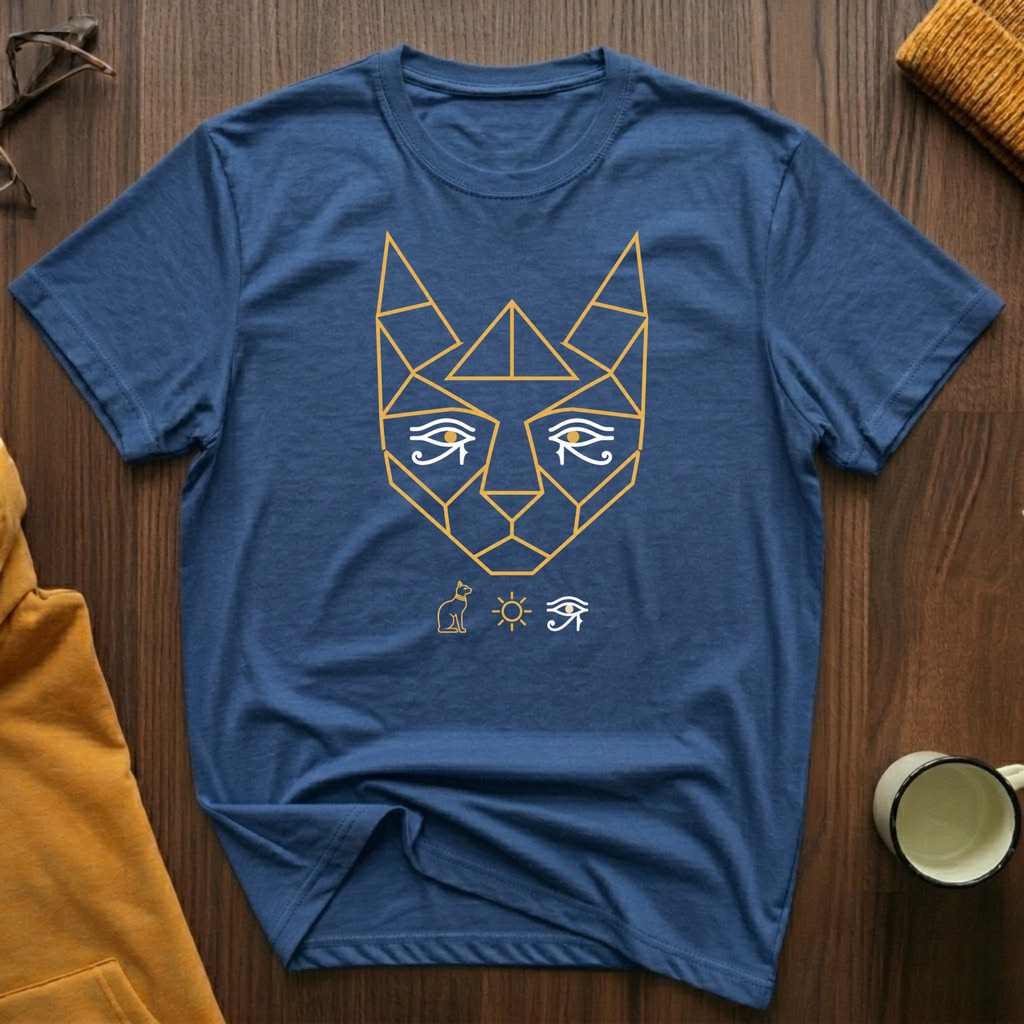 Geometric Egyptian Cat T-Shirt