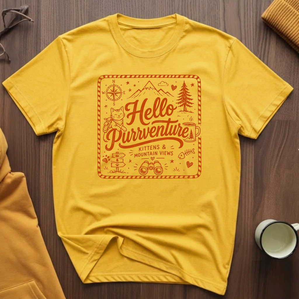 Hello Purrventure T-Shirt