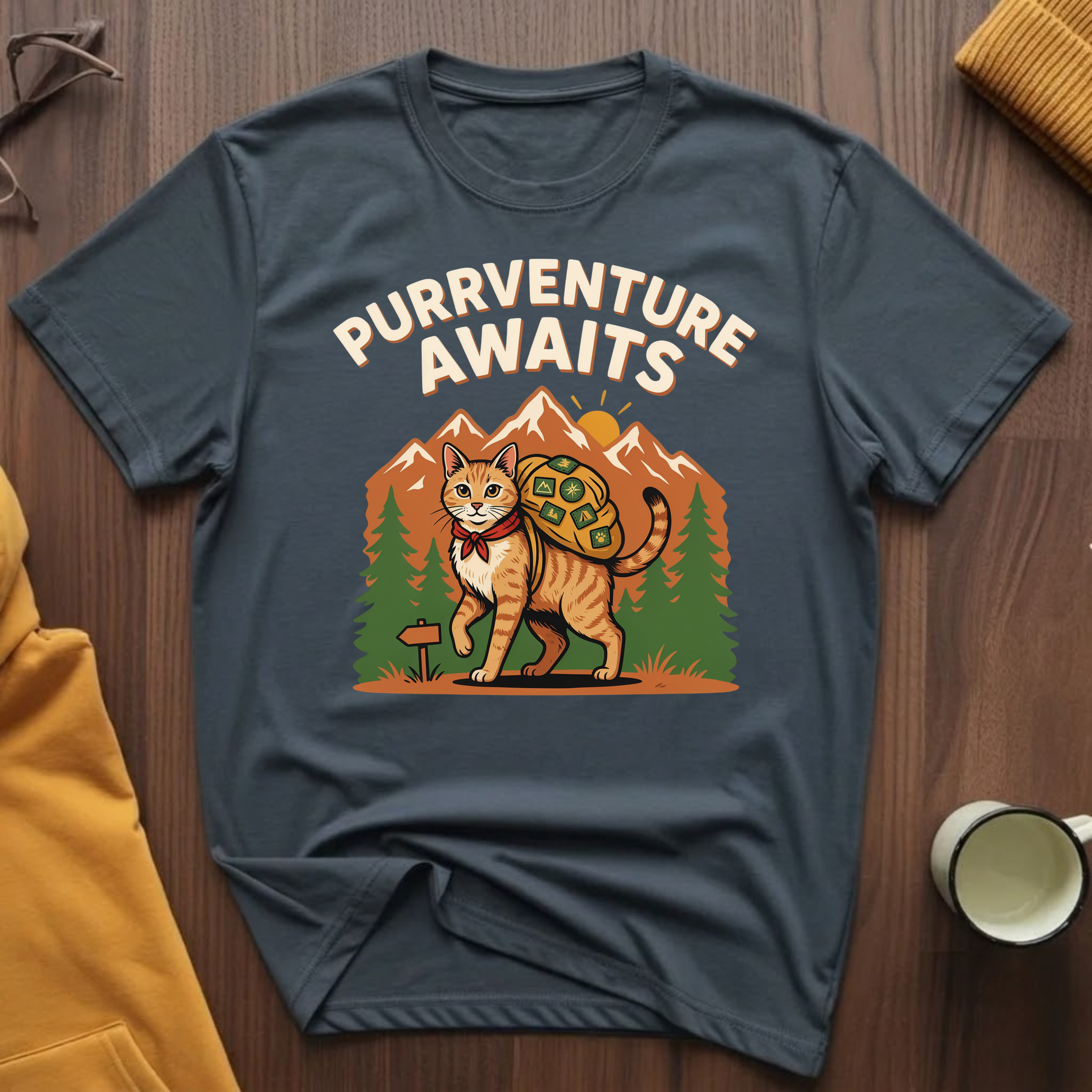 Purrventure Awaits T-Shirt