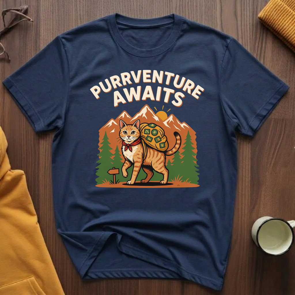 Purrventure Awaits T-Shirt