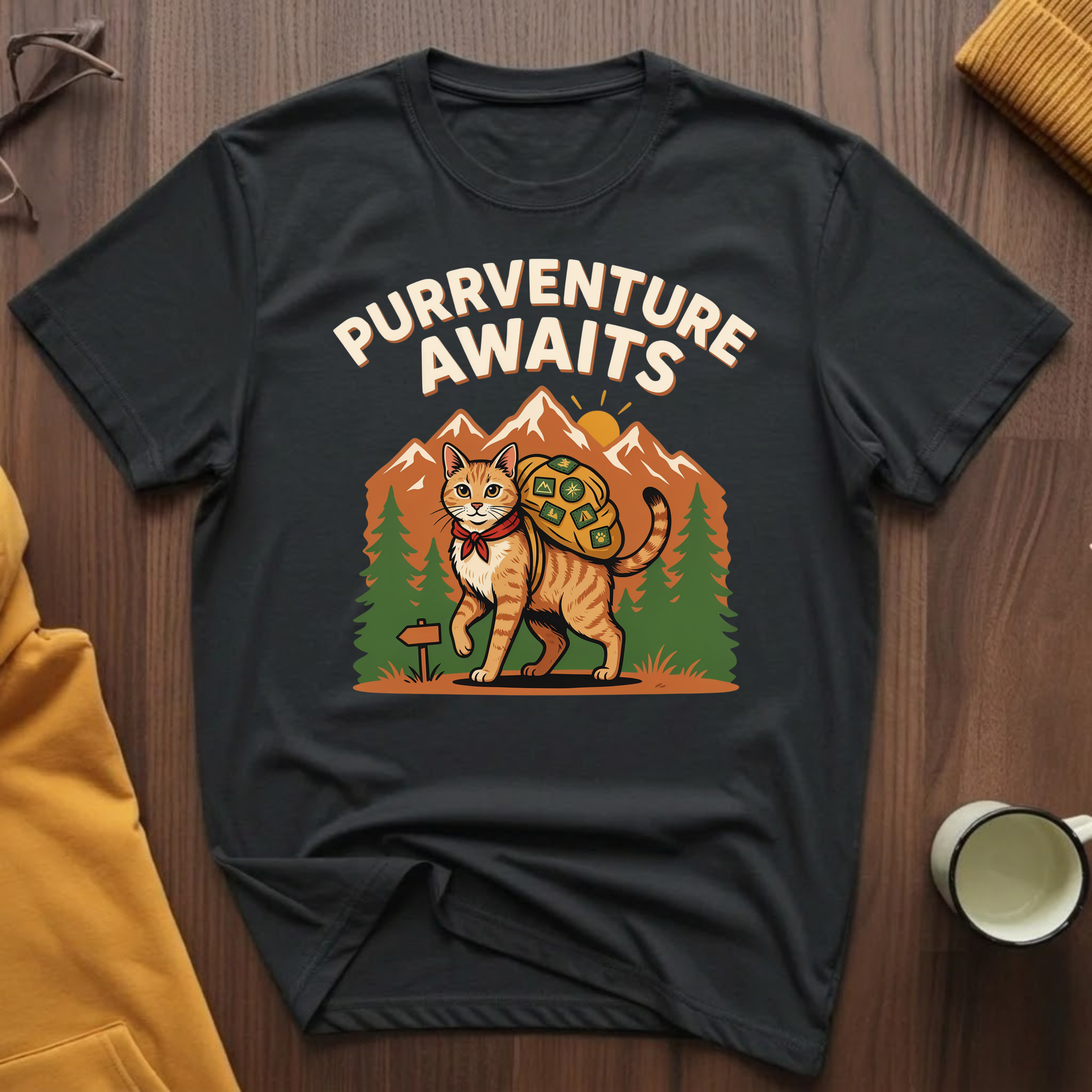 Purrventure Awaits T-Shirt
