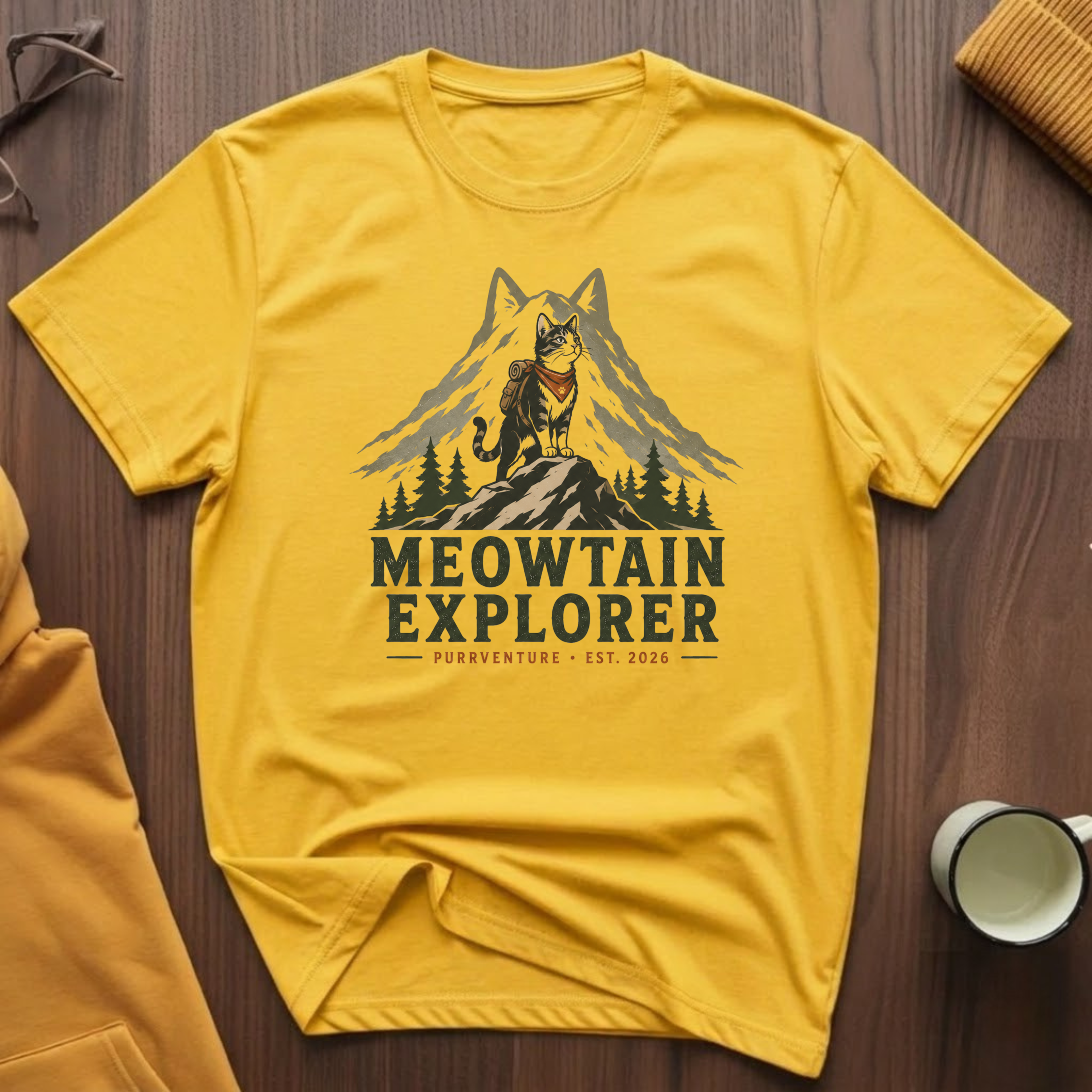Meowtain Explorer I T-Shirt
