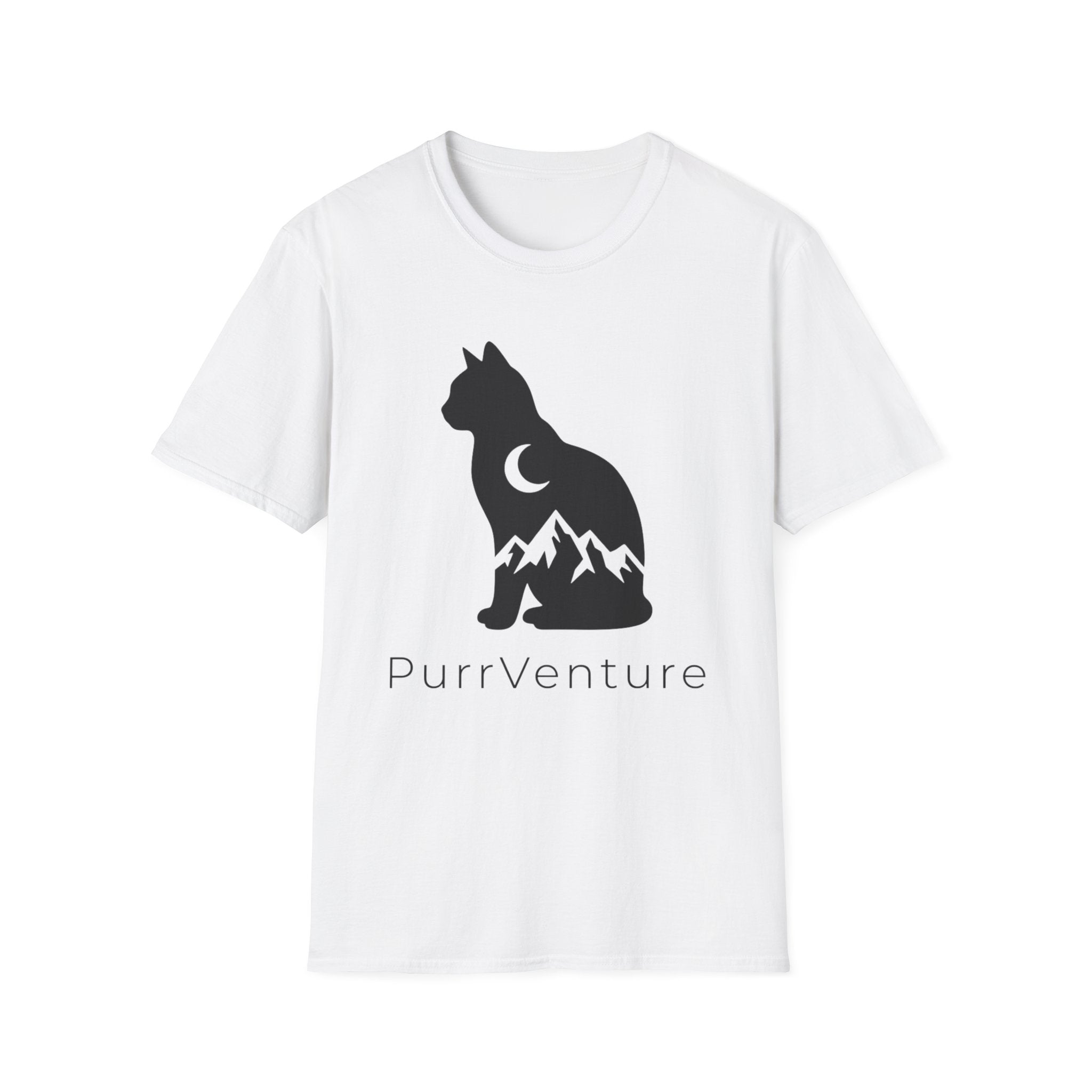 Black Cat Mountains & Moon T-Shirt