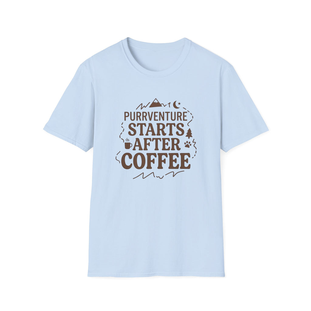 Purrventure Starts After Coffee T-Shirt