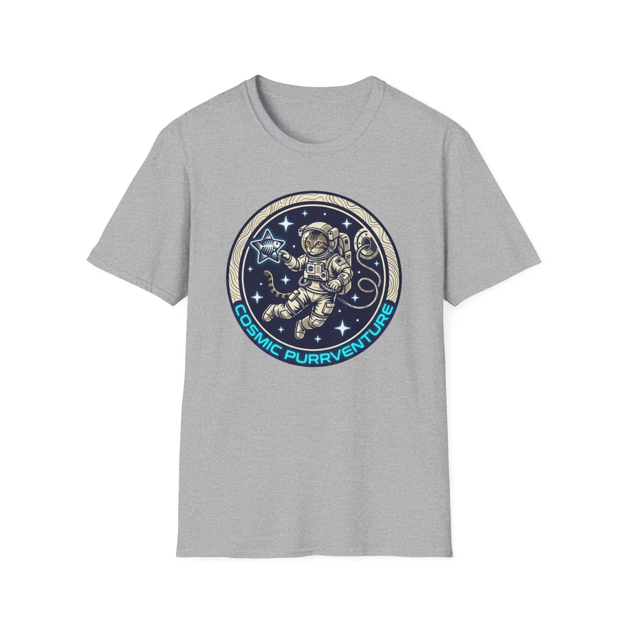 Cosmic Purrventure Fish Star T-Shirt