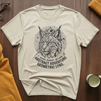 Geometric Lynx Black T-Shirt